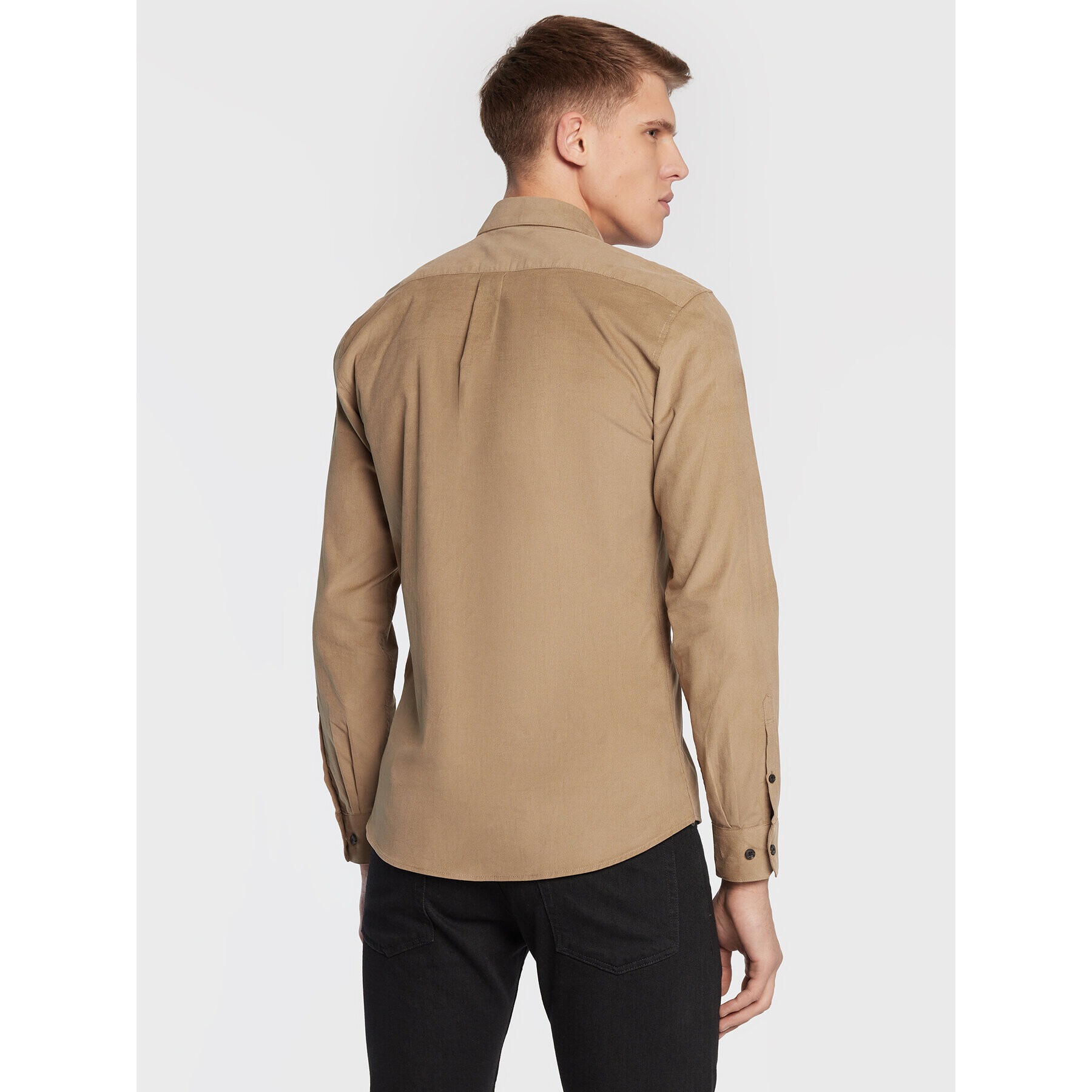 Lindbergh Риза 30-203248 Бежов Slim Fit - Pepit.bg