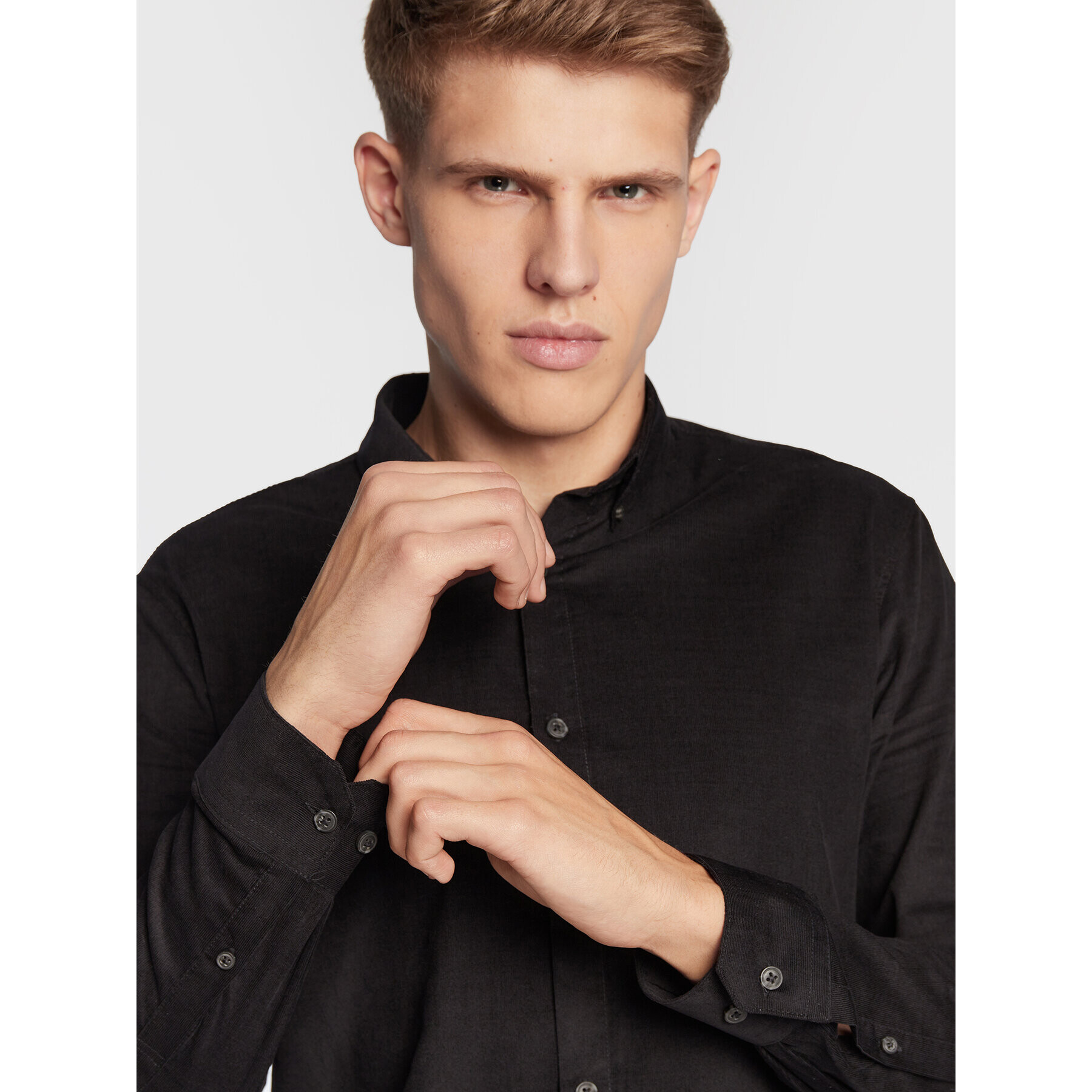 Lindbergh Риза 30-203248 Черен Slim Fit - Pepit.bg