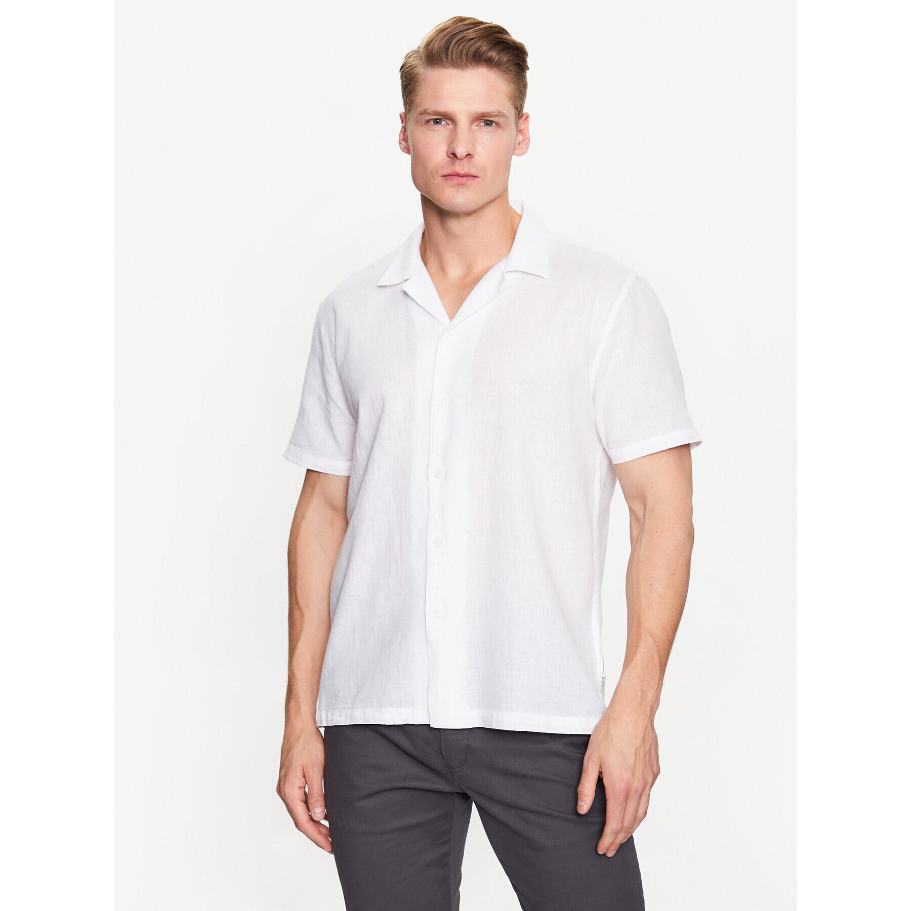 Lindbergh Риза 30-203319 Бял Relaxed Fit - Pepit.bg