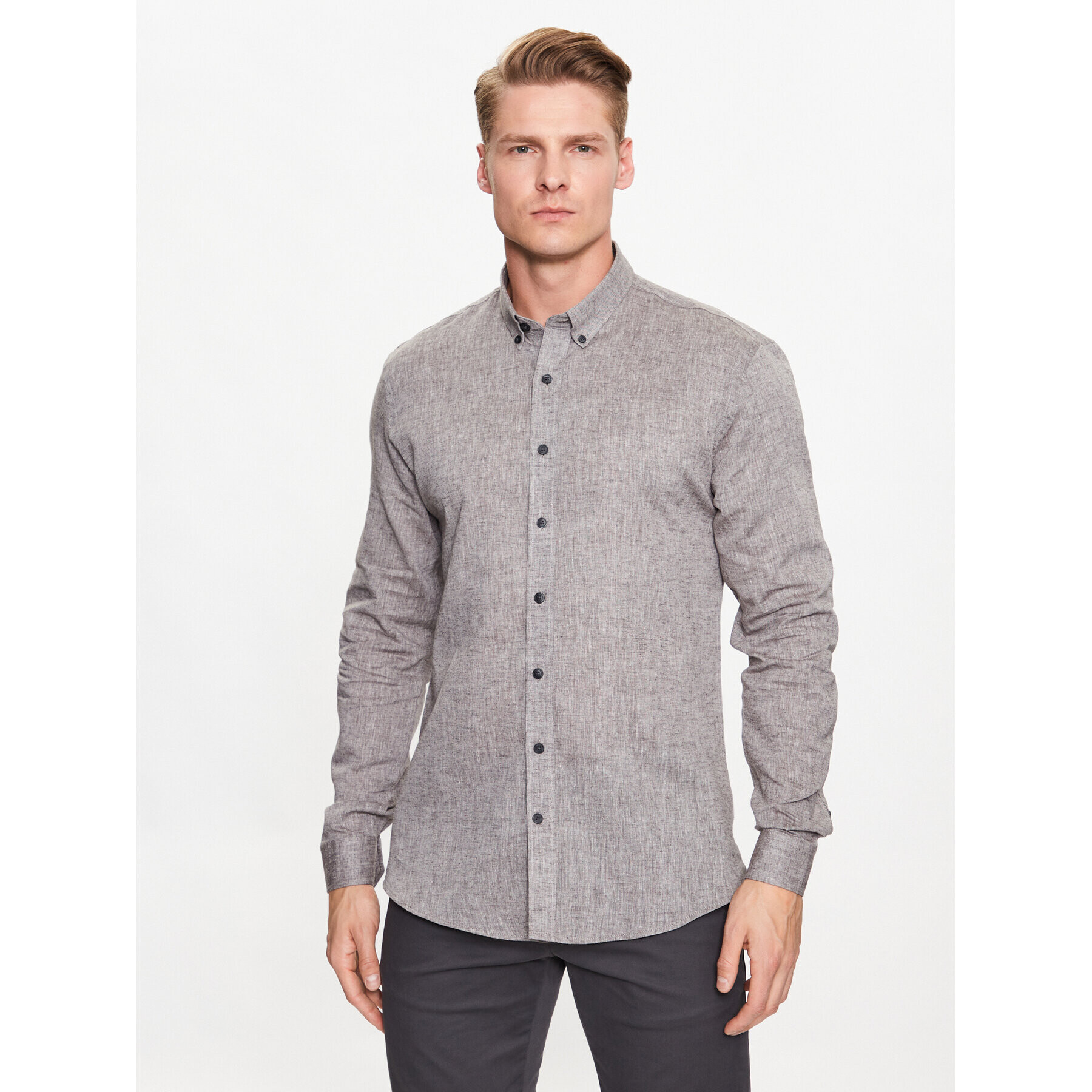 Lindbergh Риза 30-203344 Бежов Slim Fit - Pepit.bg