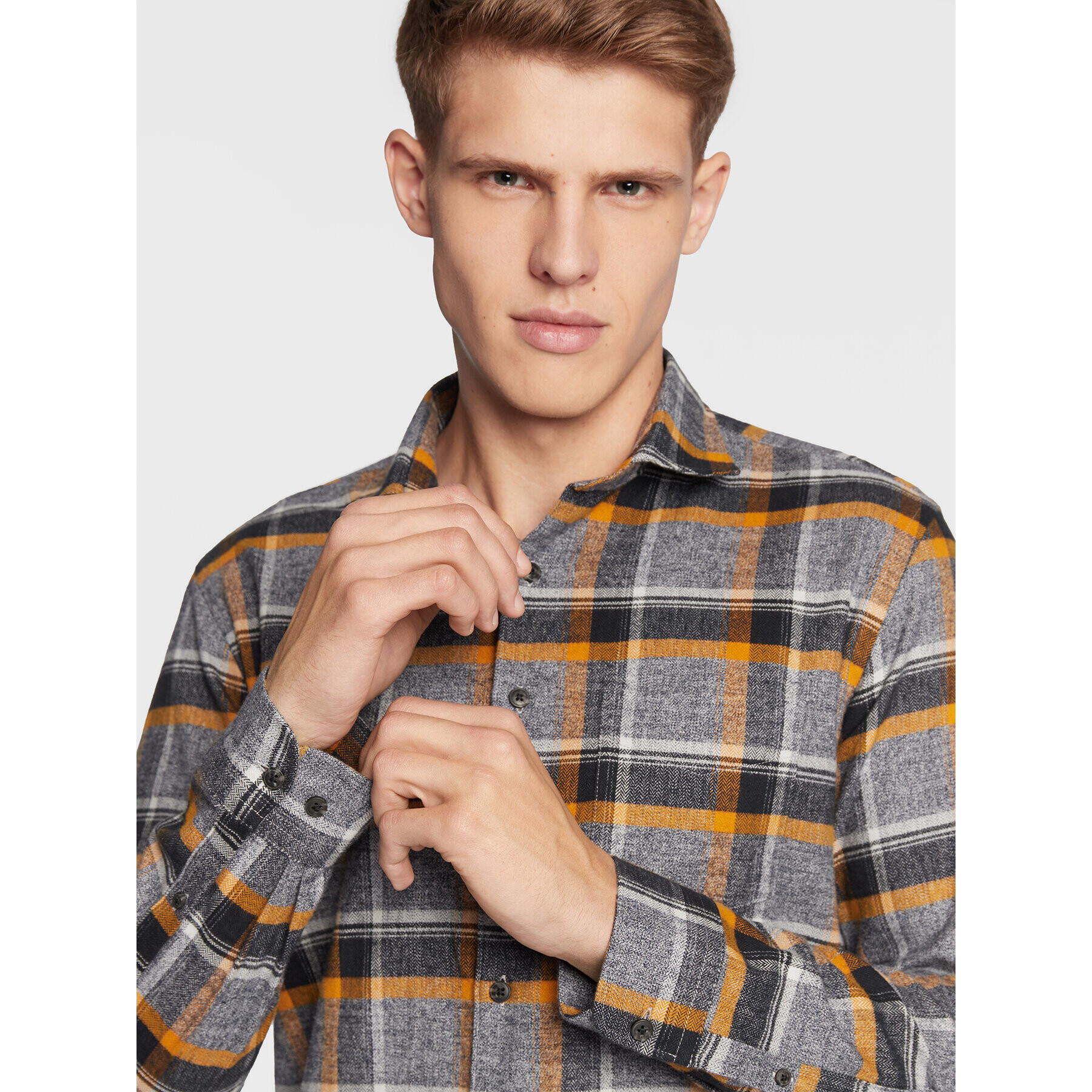 Lindbergh Риза 30-203386 Сив Slim Fit - Pepit.bg