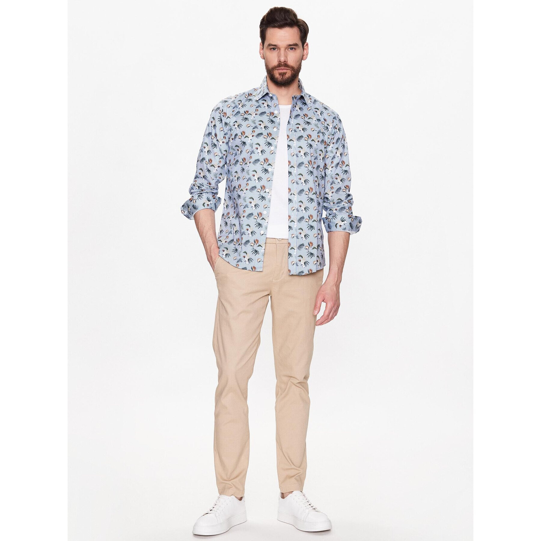 Lindbergh Риза 30-203400 Син Regular Fit - Pepit.bg