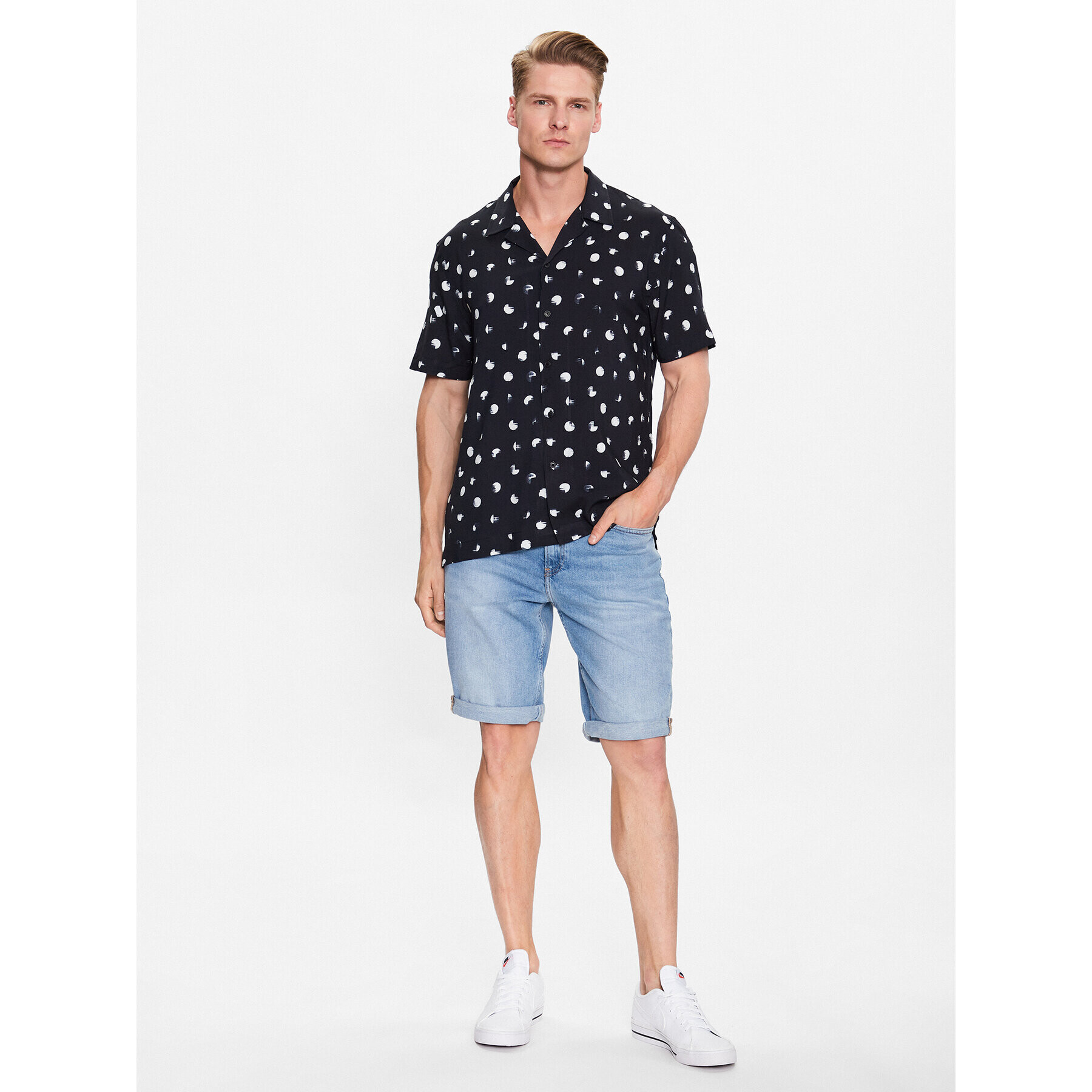 Lindbergh Риза 30-203425 Черен Relaxed Fit - Pepit.bg