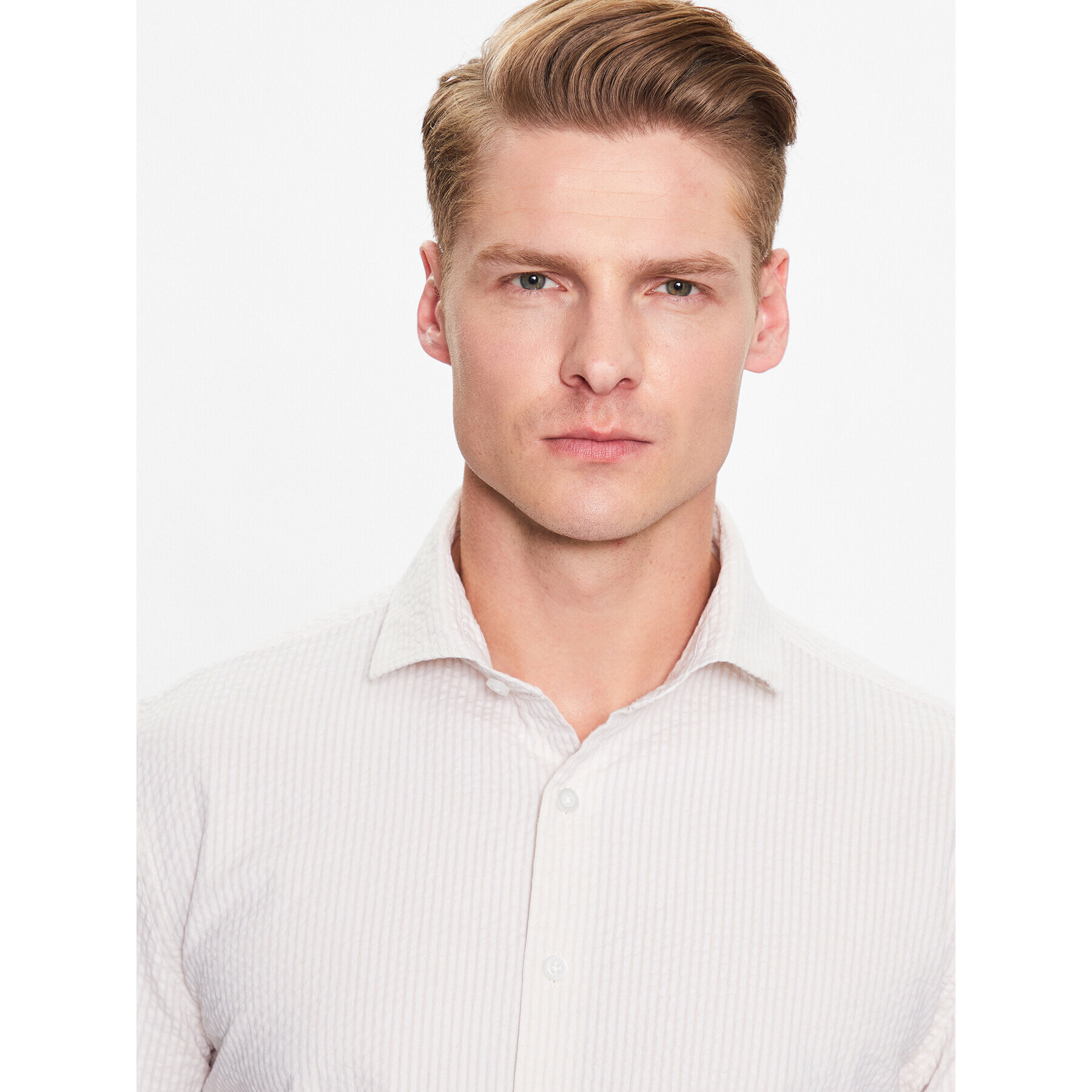 Lindbergh Риза 30-203431 Бежов Slim Fit - Pepit.bg