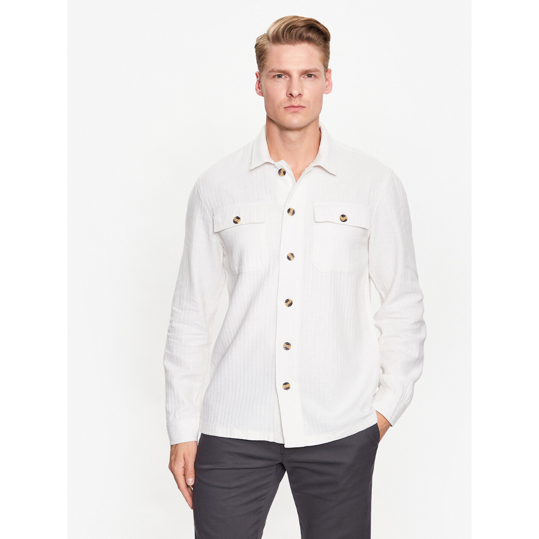 Lindbergh Риза 30-304020 Бял Relaxed Fit - Pepit.bg