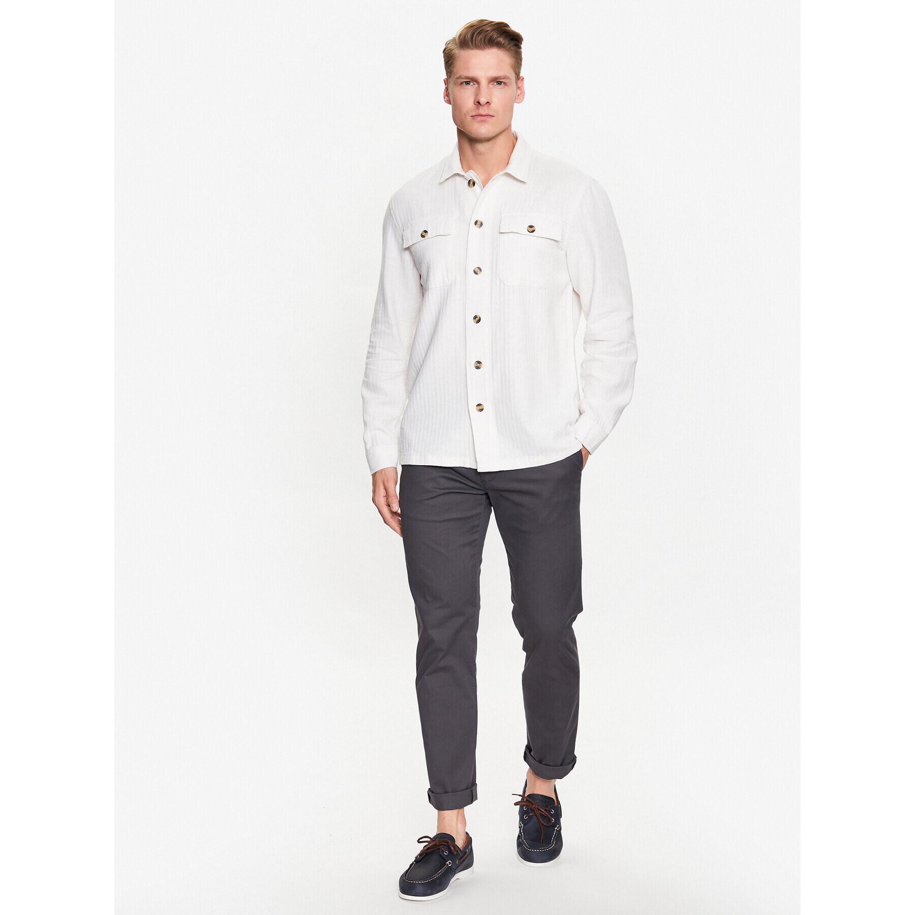 Lindbergh Риза 30-304020 Бял Relaxed Fit - Pepit.bg