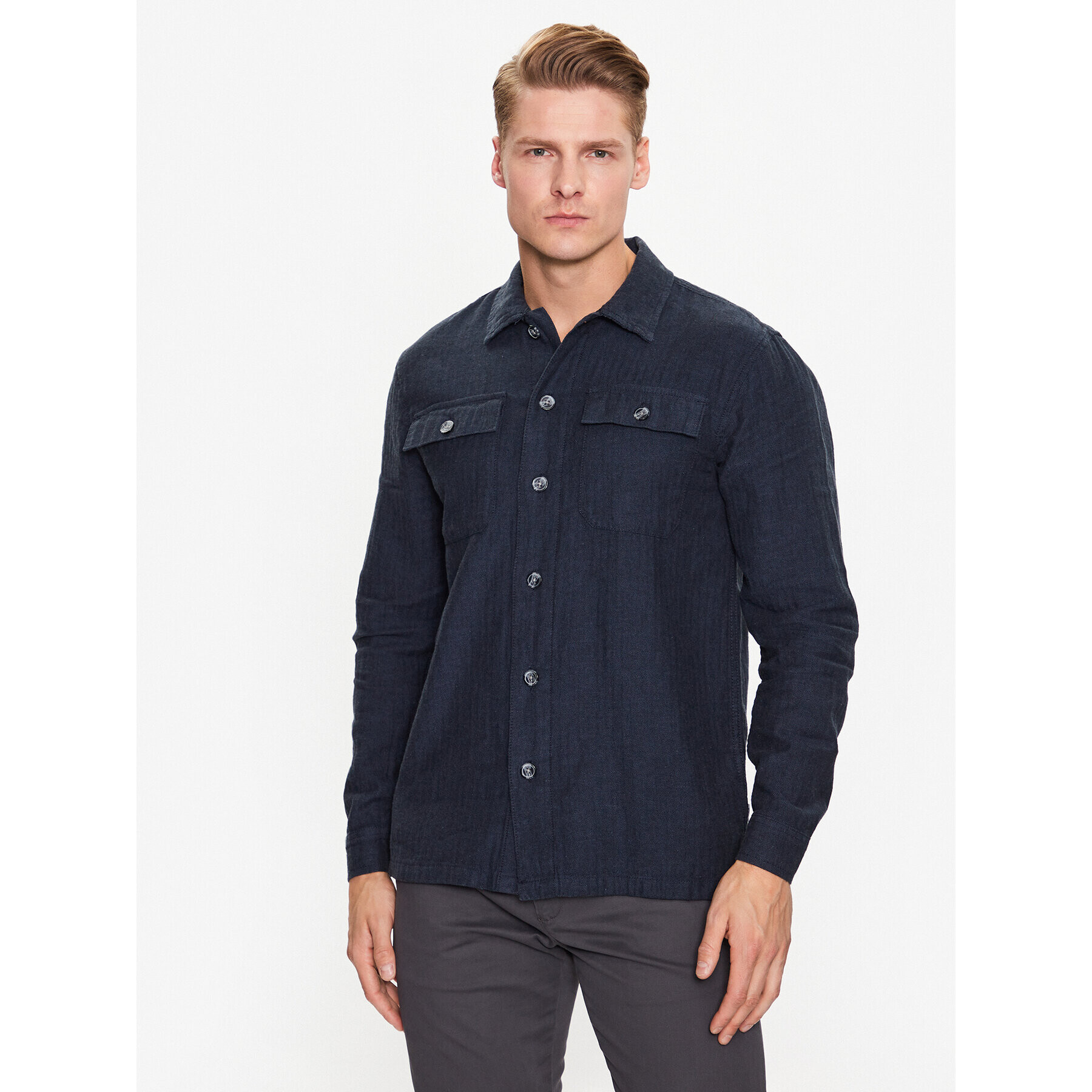 Lindbergh Риза 30-304020 Тъмносин Relaxed Fit - Pepit.bg