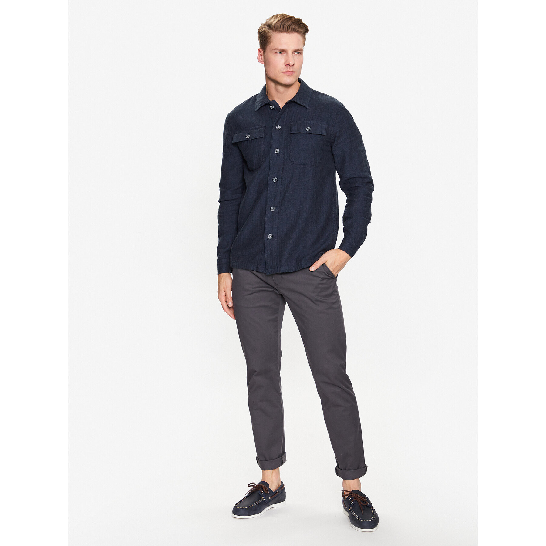 Lindbergh Риза 30-304020 Тъмносин Relaxed Fit - Pepit.bg