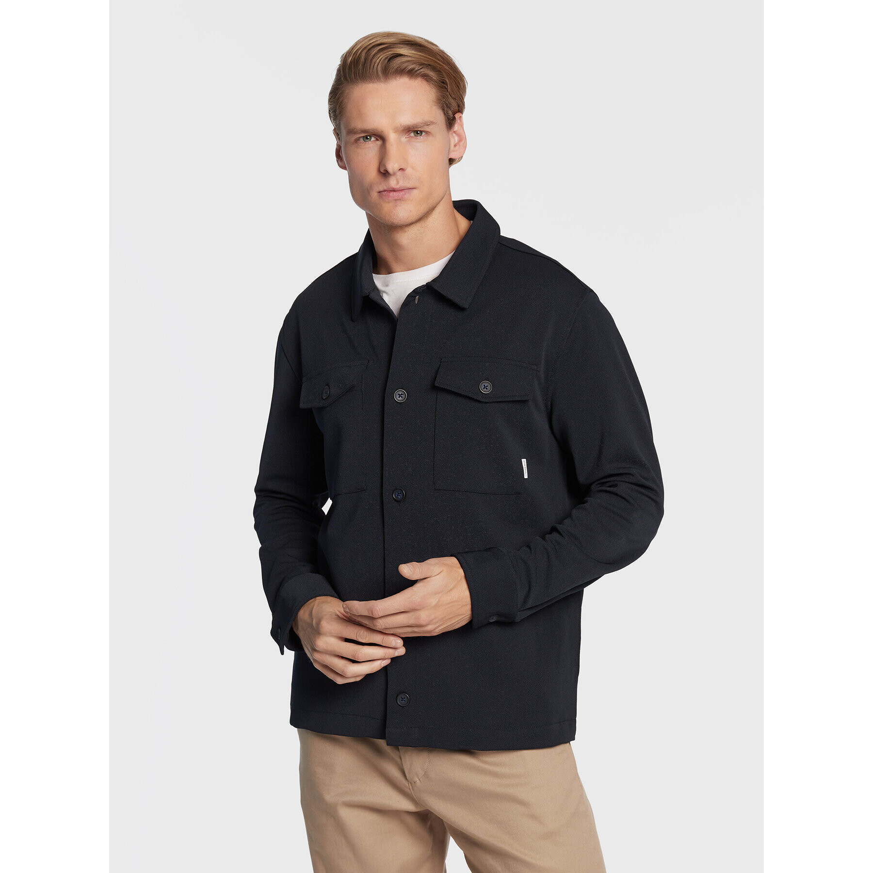 Lindbergh Риза 30-307011 Тъмносин Relaxed Fit - Pepit.bg