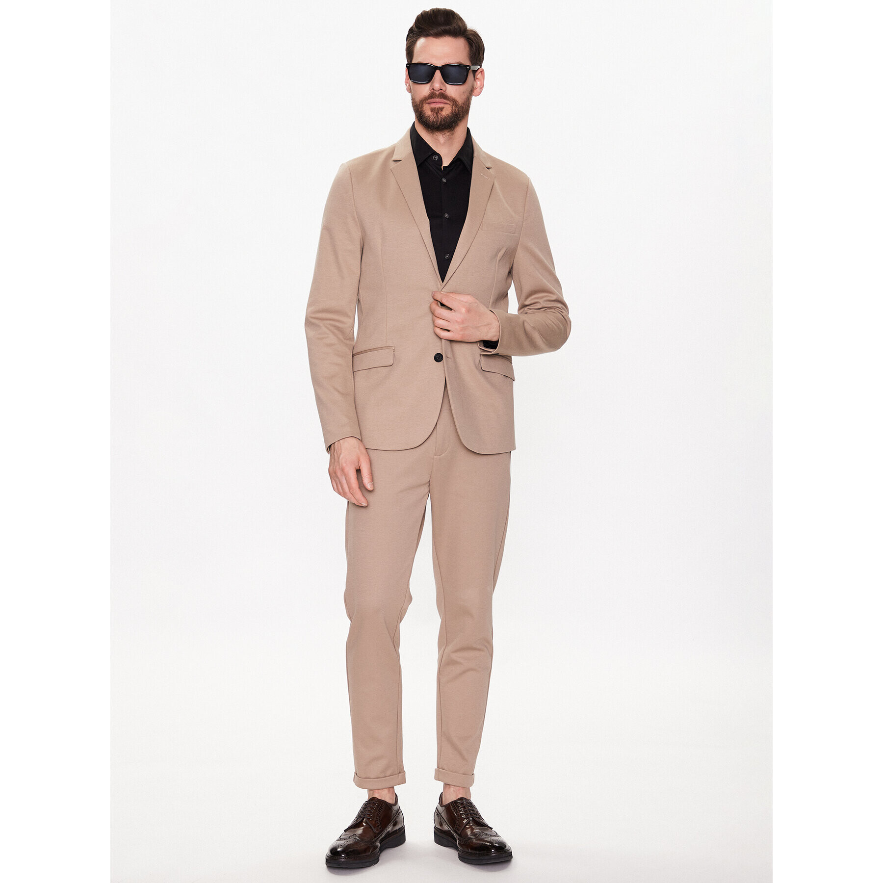 Lindbergh Сако 30-32035 Бежов Slim Fit - Pepit.bg