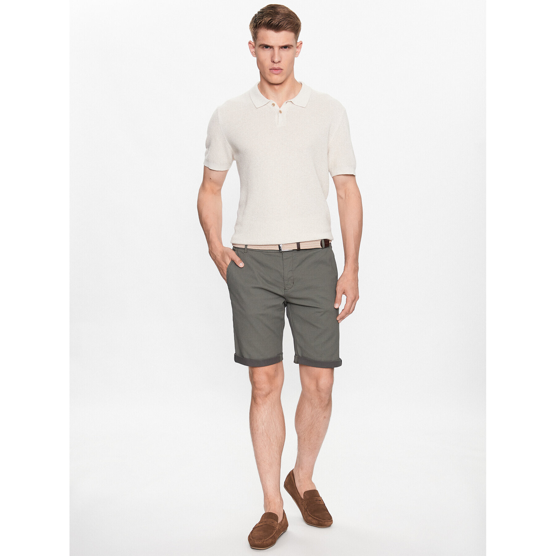 Lindbergh Шорти от плат 30-505048 Зелен Slim Fit - Pepit.bg