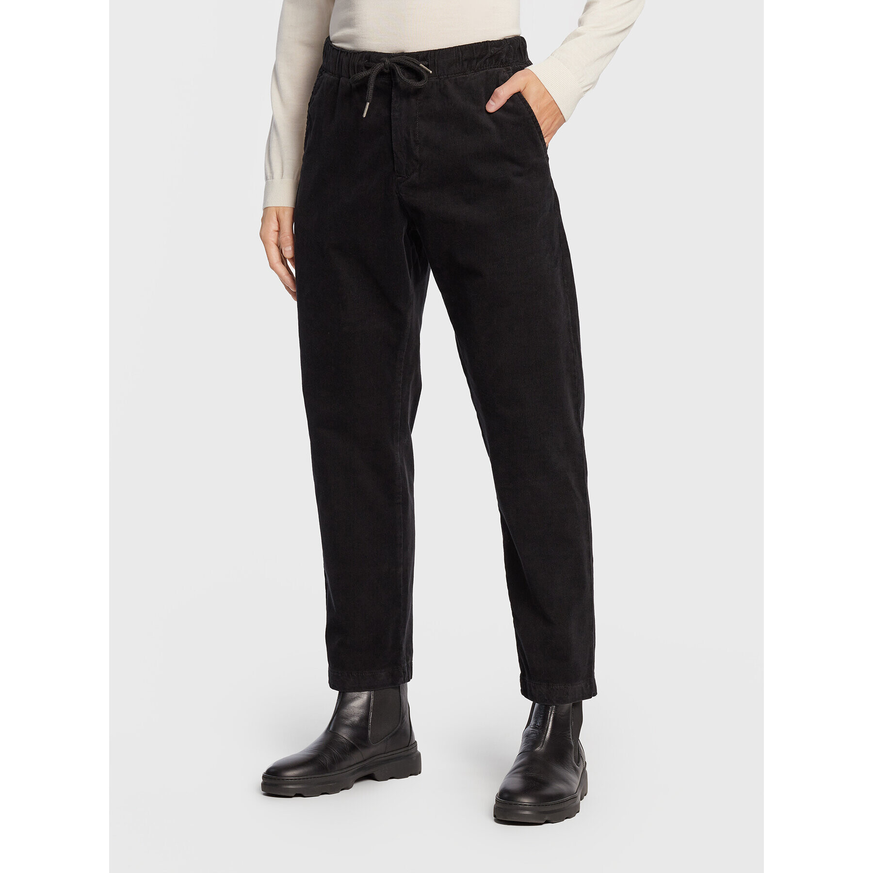 Lindbergh Текстилни панталони 30-003100 Черен Carrot Fit - Pepit.bg