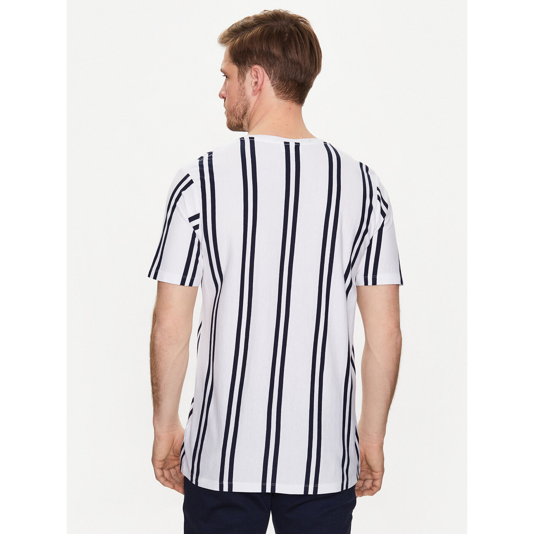 Lindbergh Тишърт 30-400009 Бял Relaxed Fit - Pepit.bg