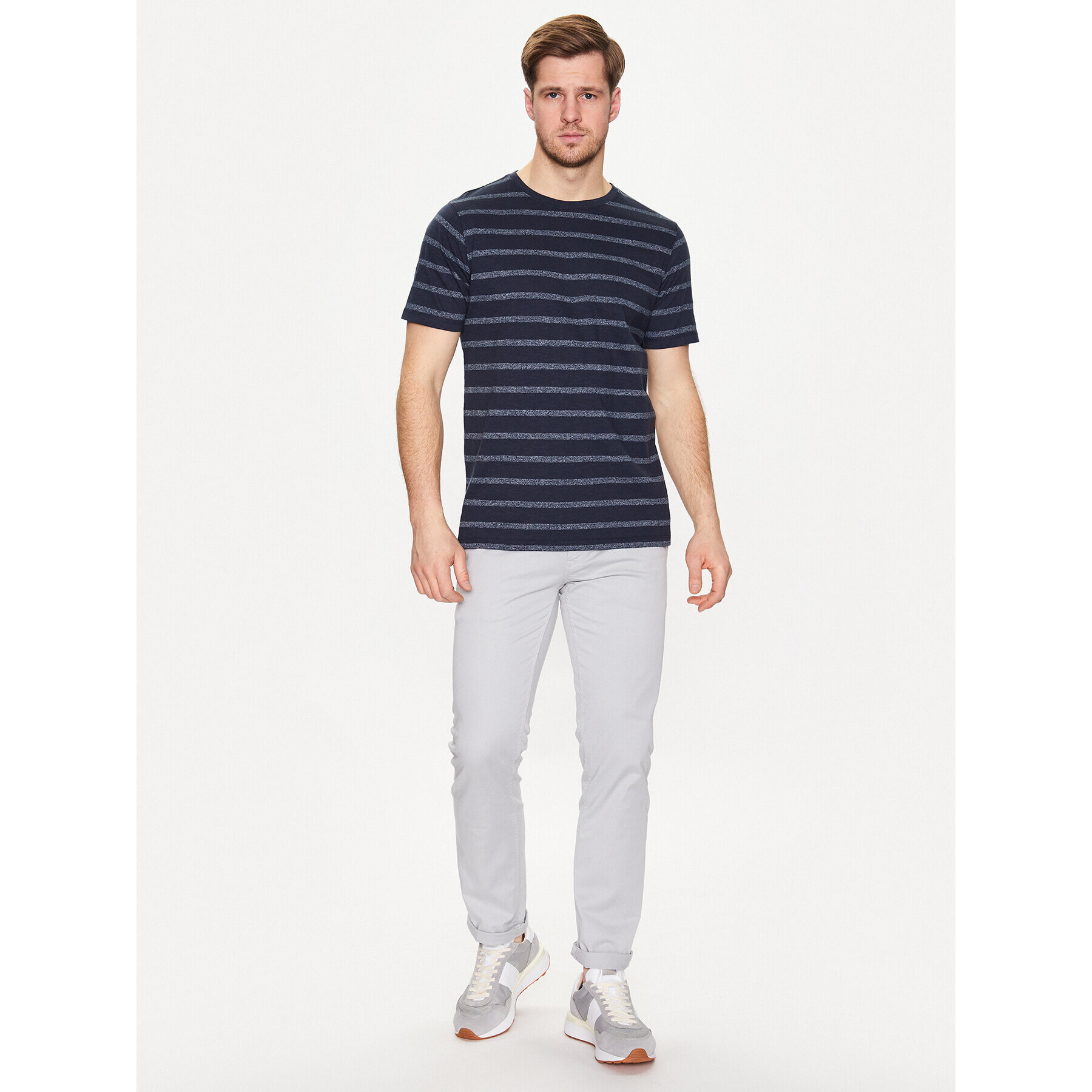 Lindbergh Тишърт 30-400179 Тъмносин Relaxed Fit - Pepit.bg