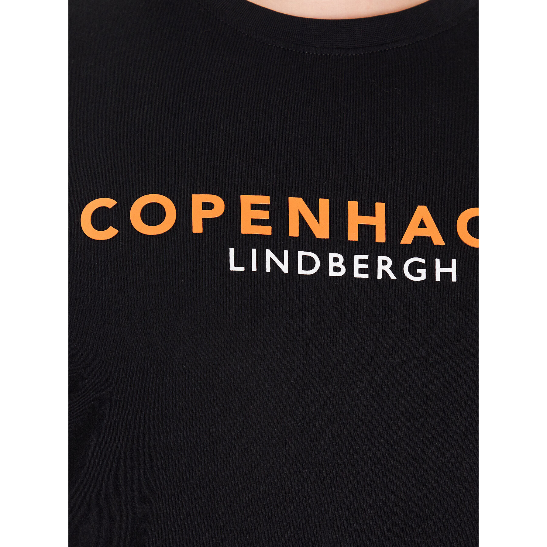 Lindbergh Тишърт 30-400200 Черен Regular Fit - Pepit.bg