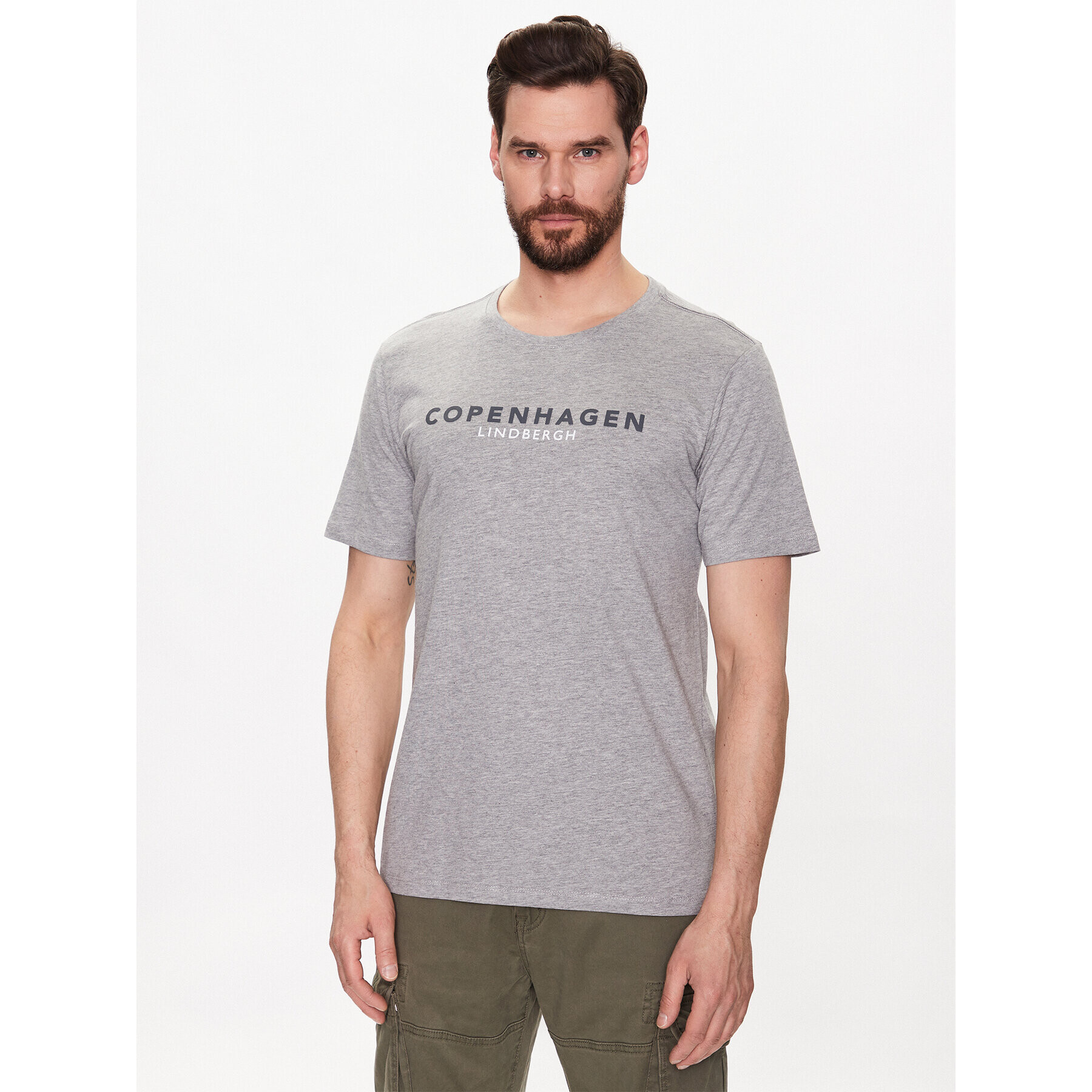 Lindbergh Тишърт 30-400200 Сив Regular Fit - Pepit.bg