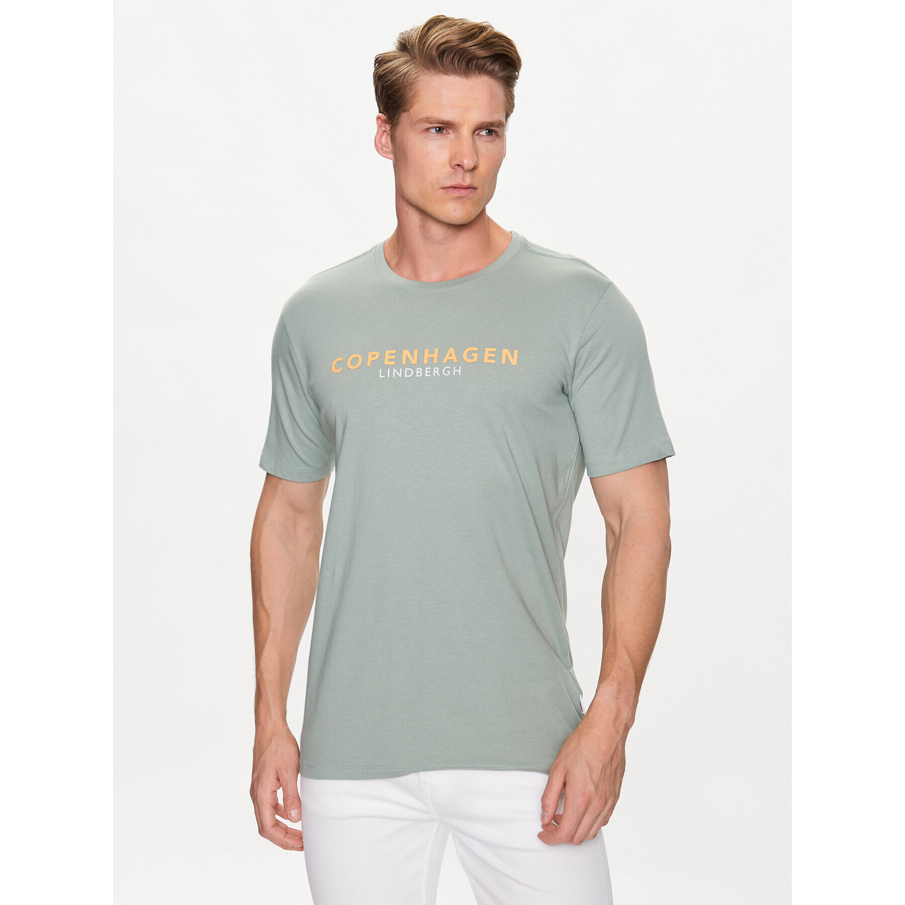 Lindbergh Тишърт 30-400200 Зелен Relaxed Fit - Pepit.bg