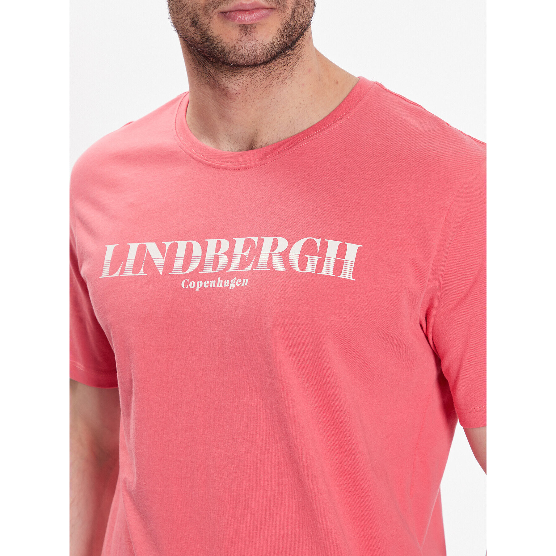 Lindbergh Тишърт 30-400222 Червен Relaxed Fit - Pepit.bg