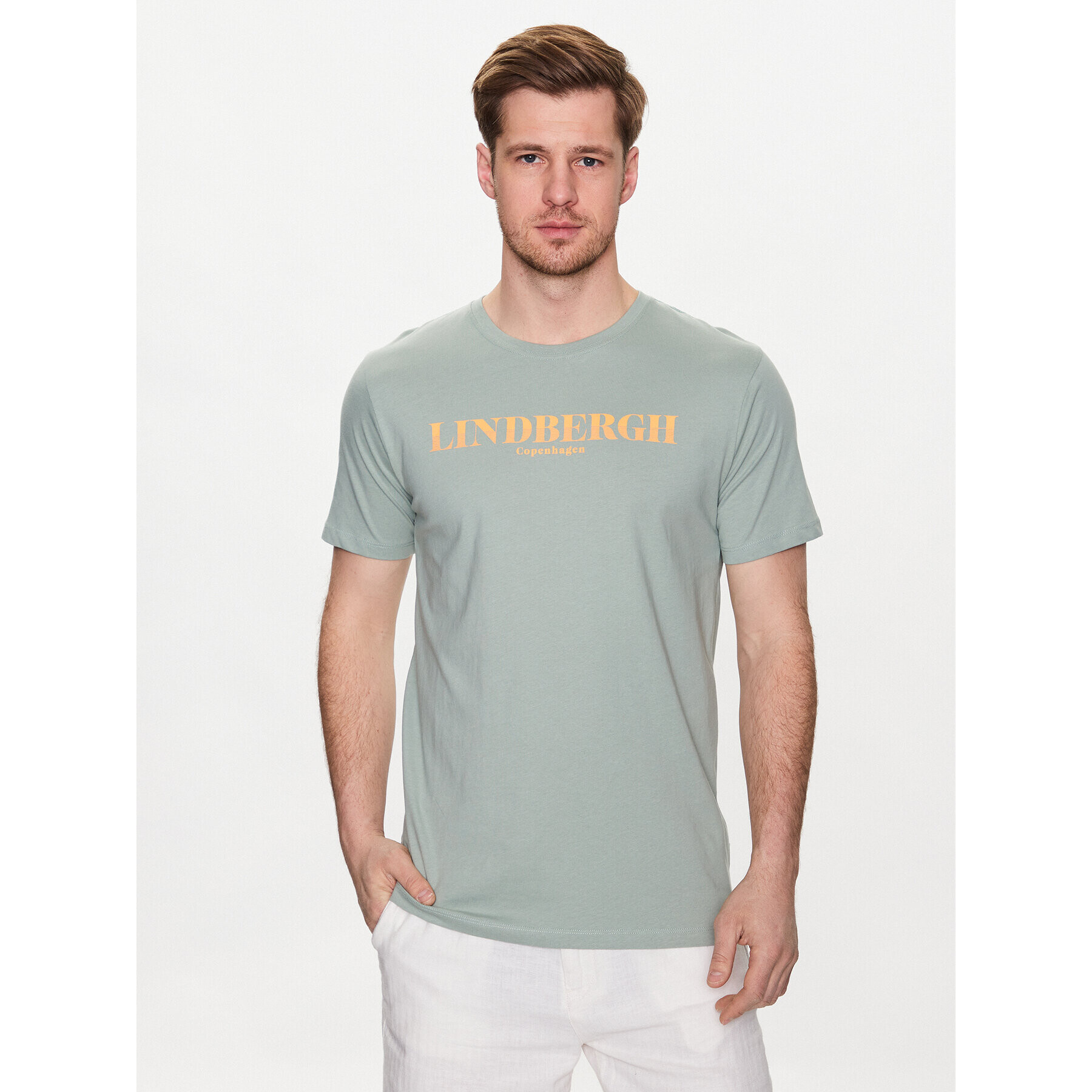 Lindbergh Тишърт 30-400222 Зелен Relaxed Fit - Pepit.bg