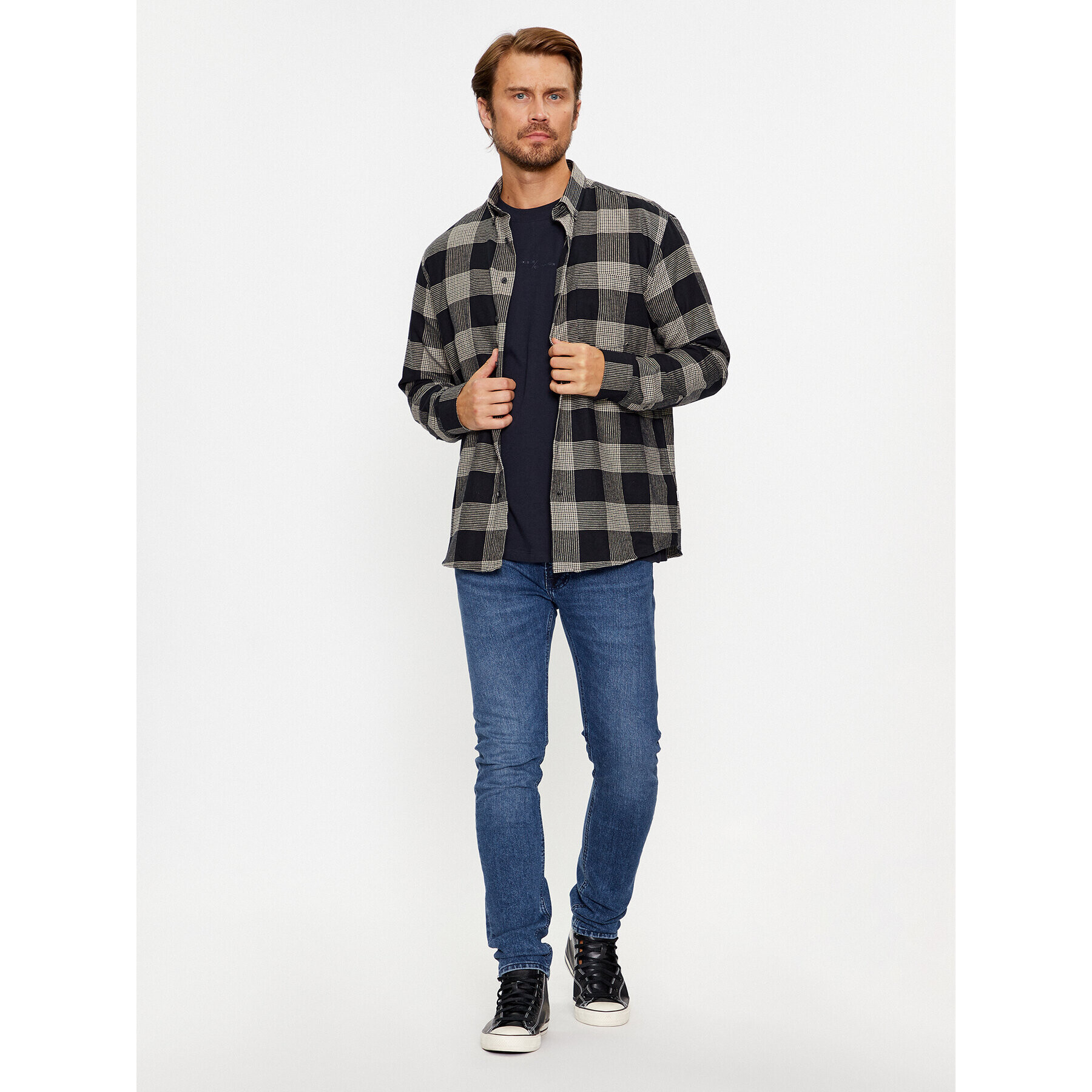 Lindbergh Тишърт 30-400239 Тъмносин Relaxed Fit - Pepit.bg