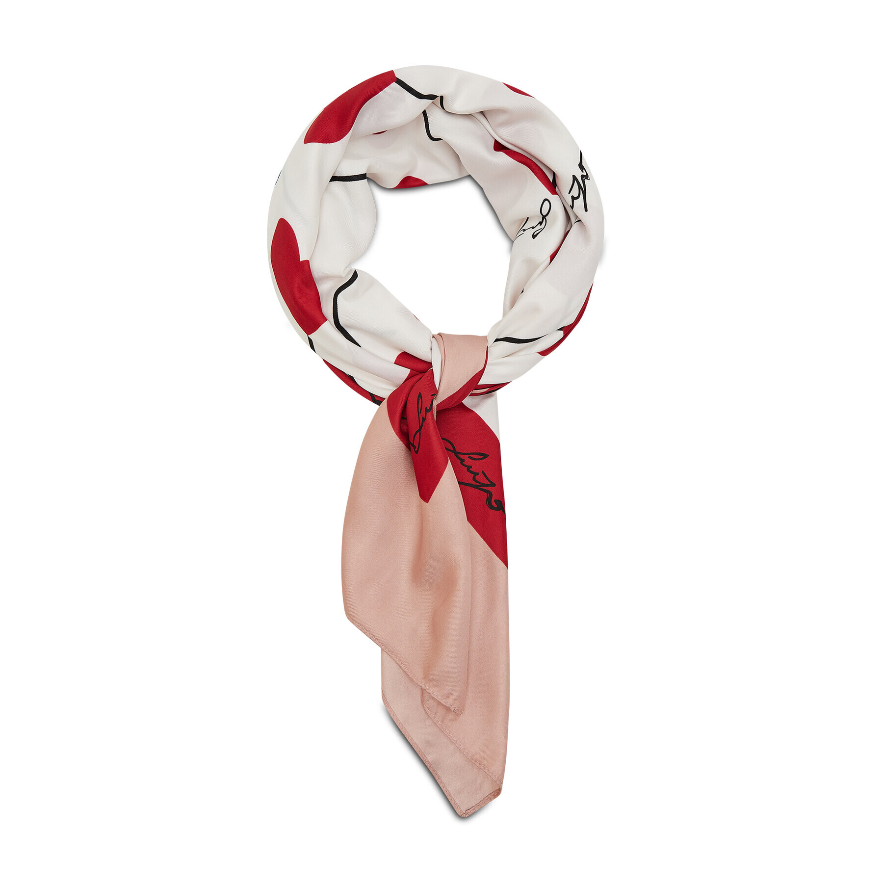 Liu Jo Бандана Ecs Foulard Heart 12 2A2022 T0300 Бял - Pepit.bg