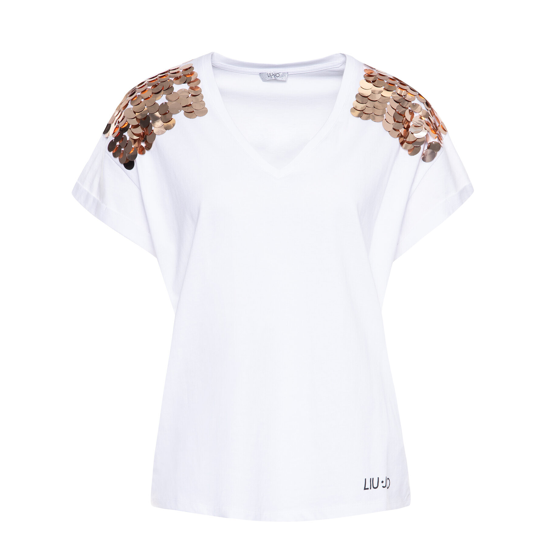 Liu Jo Beachwear Тишърт VA0139 J5703 Бял Regular Fit - Pepit.bg