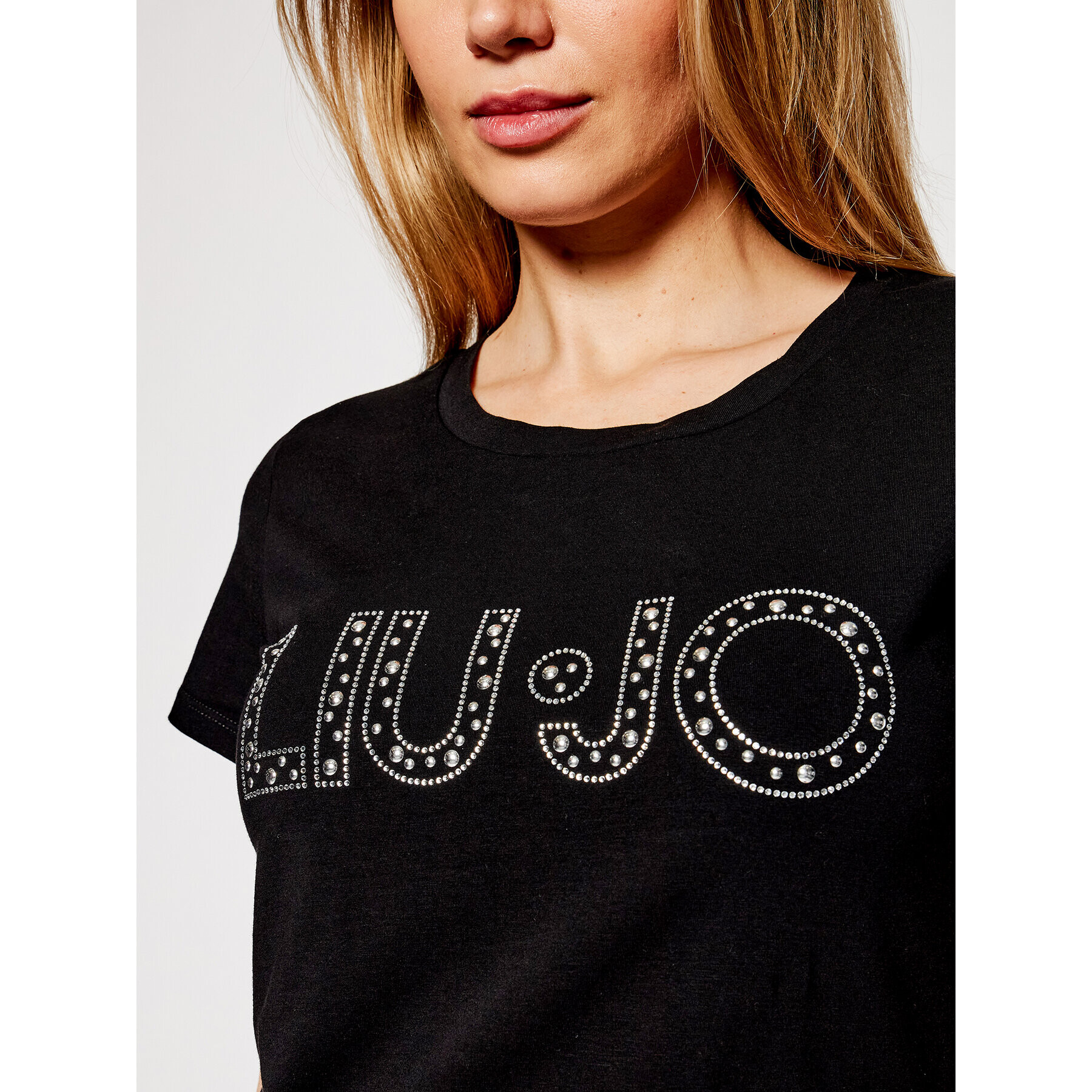 Liu Jo Beachwear Тишърт VA1100 J5003 Черен Regular Fit - Pepit.bg