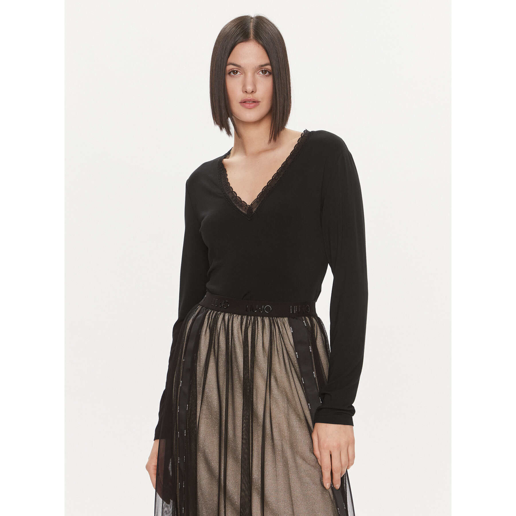 Liu Jo Блуза 5F3129 J5360 Черен Regular Fit - Pepit.bg