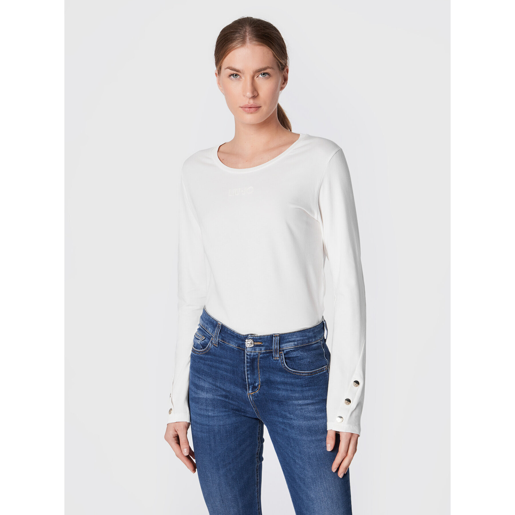 Liu Jo Sport Блуза TF2241 J0088 Бял Regular Fit - Pepit.bg
