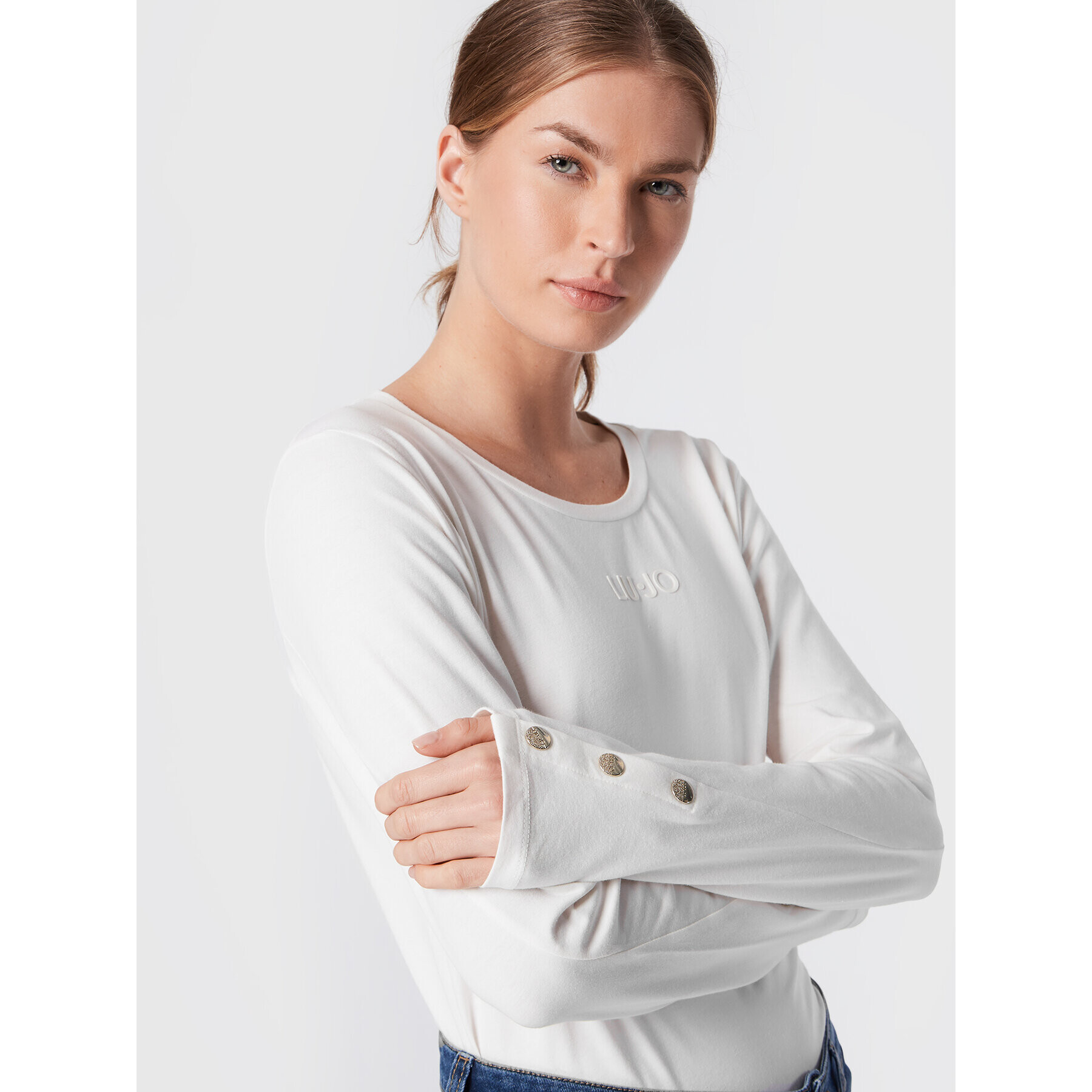 Liu Jo Sport Блуза TF2241 J0088 Бял Regular Fit - Pepit.bg