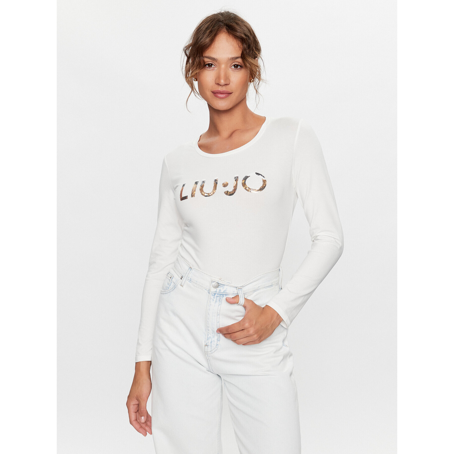 Liu Jo Блуза TF3285 J0088 Екрю Regular Fit - Pepit.bg