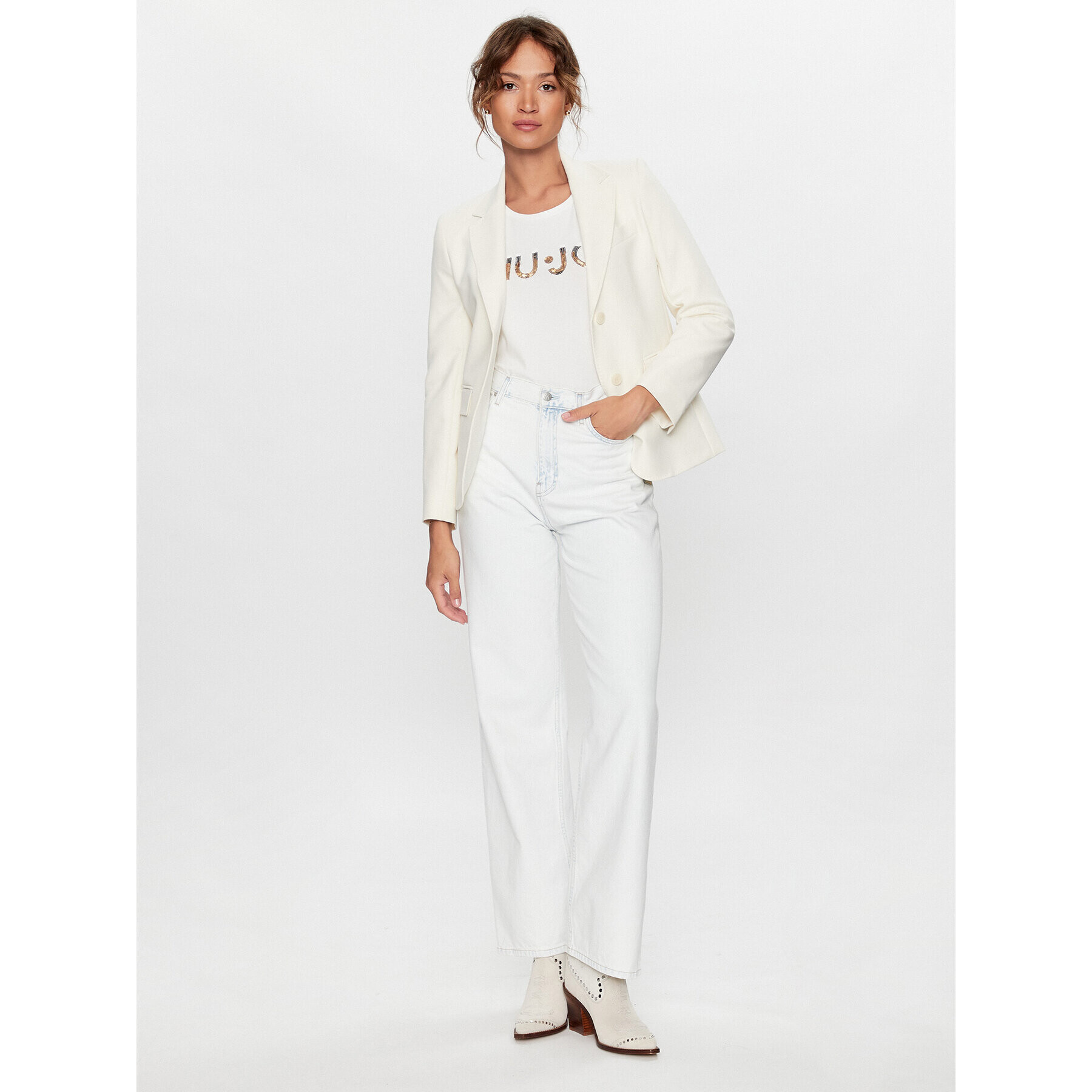 Liu Jo Блуза TF3285 J0088 Екрю Regular Fit - Pepit.bg