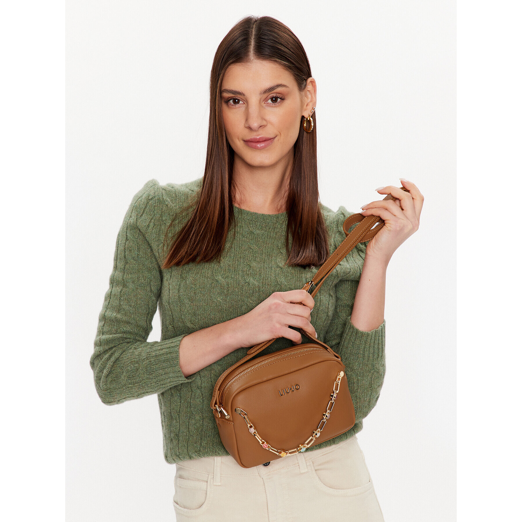 Liu Jo Дамска чанта Ecs M Camera Bag AA3045 E0503 Кафяв - Pepit.bg