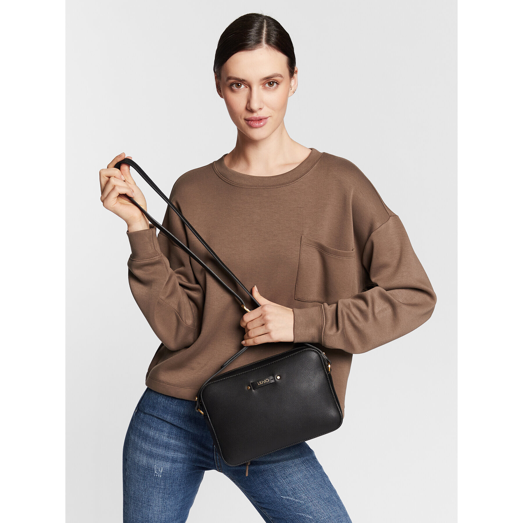 Liu Jo Дамска чанта Ecs M Camera Case AA3160 E0087 Черен - Pepit.bg