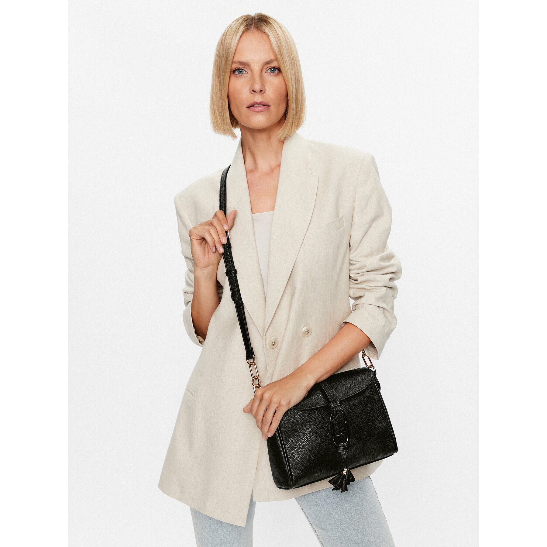 Liu Jo Дамска чанта Ecs M Crossbody AA3018 E0054 Черен - Pepit.bg