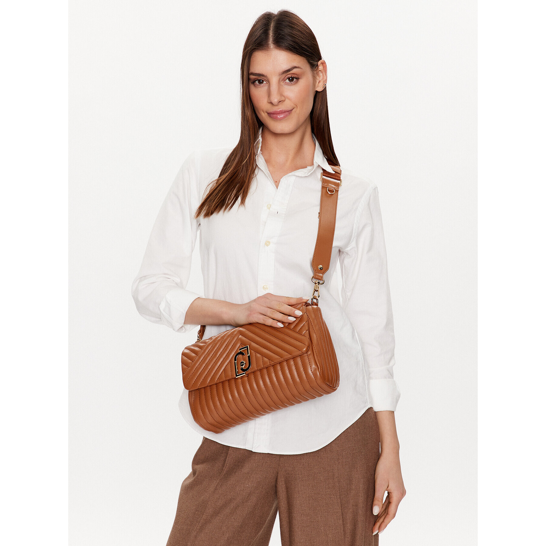 Liu Jo Дамска чанта Ecs M Crossbody AA3232 E0426 Кафяв - Pepit.bg