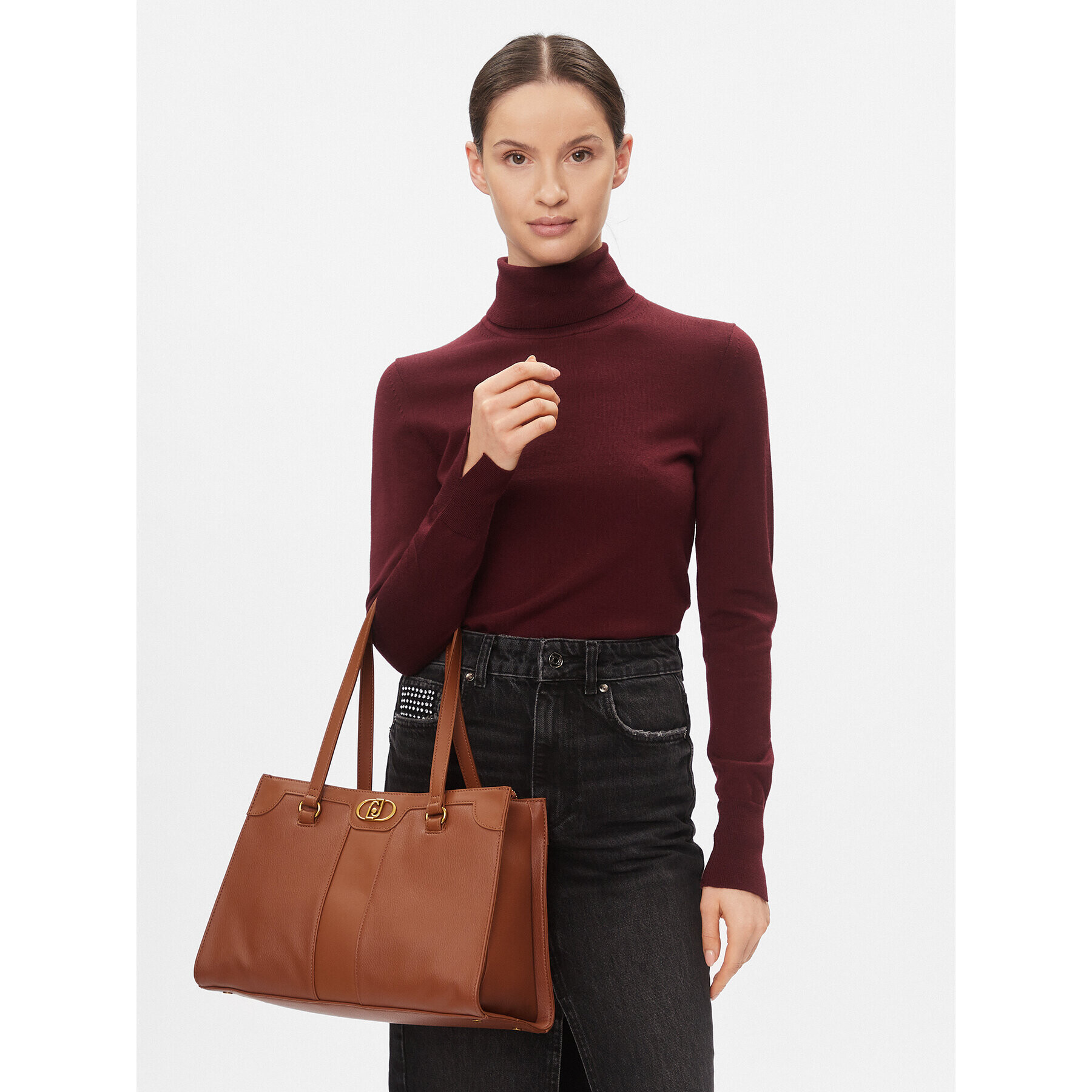 Liu Jo Дамска чанта Ecs M Shopping AA4024 E0031 Кафяв - Pepit.bg