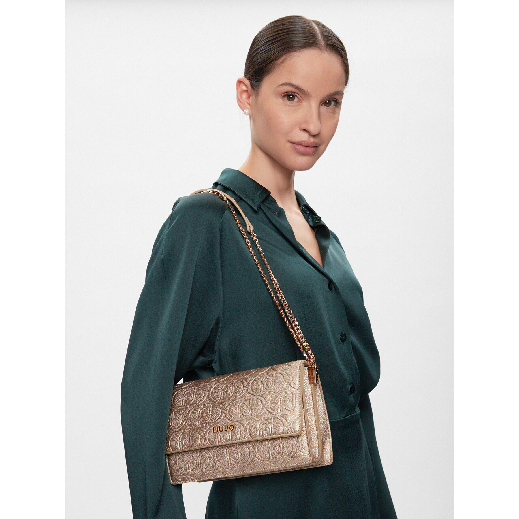 Liu Jo Дамска чанта Ecs S Crossbody AA4235 E0003 Златист - Pepit.bg