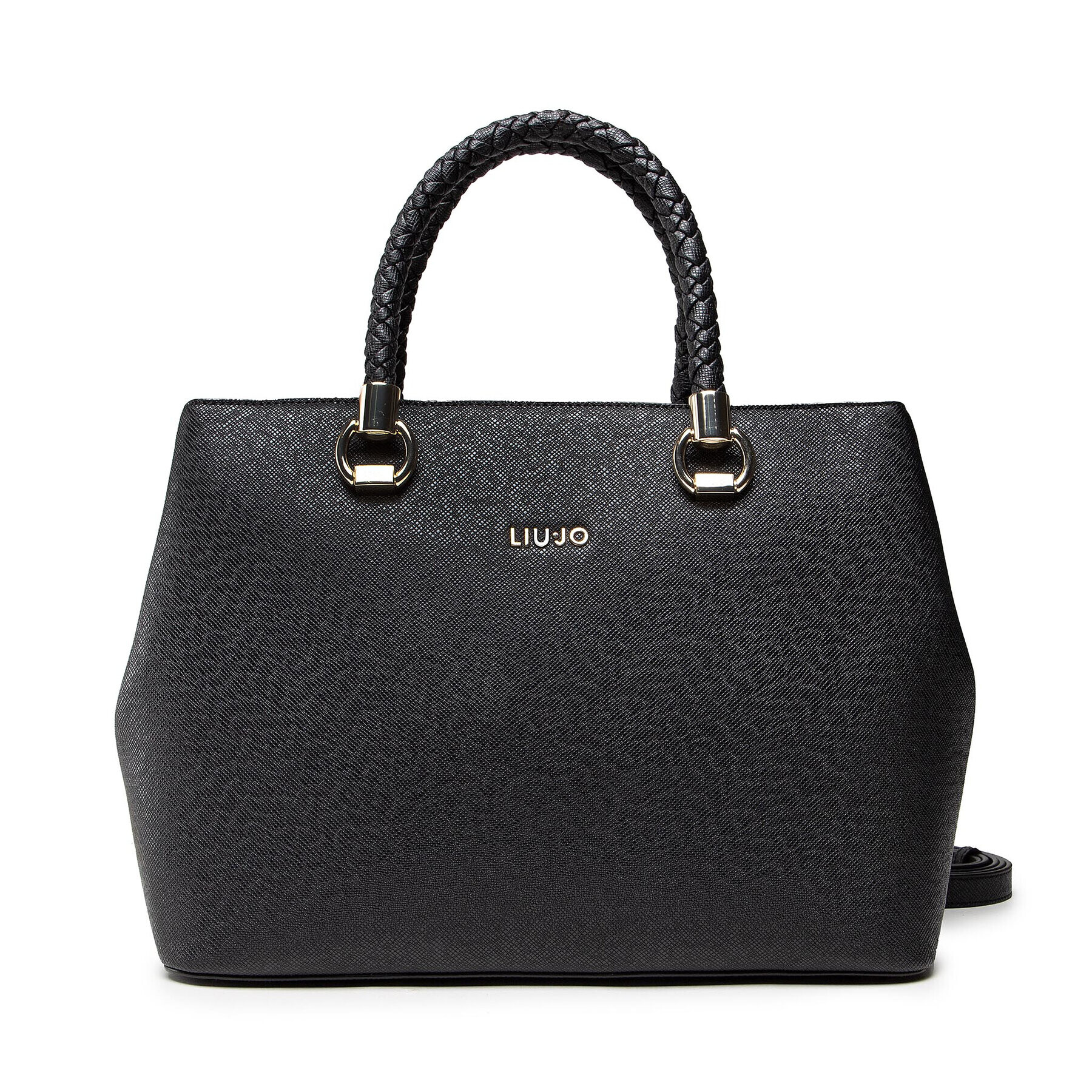 Liu Jo Дамска чанта L Satchel Double AF1155 E0087 Черен - Pepit.bg