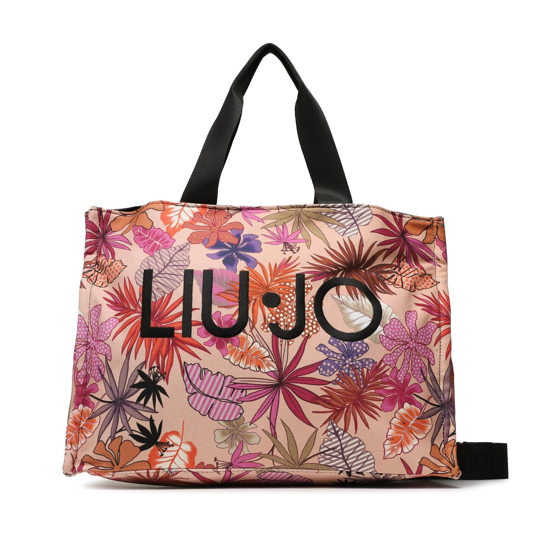 Liu Jo Дамска чанта L Tote Printed Canvas 2A3113 T5204 Розов - Pepit.bg