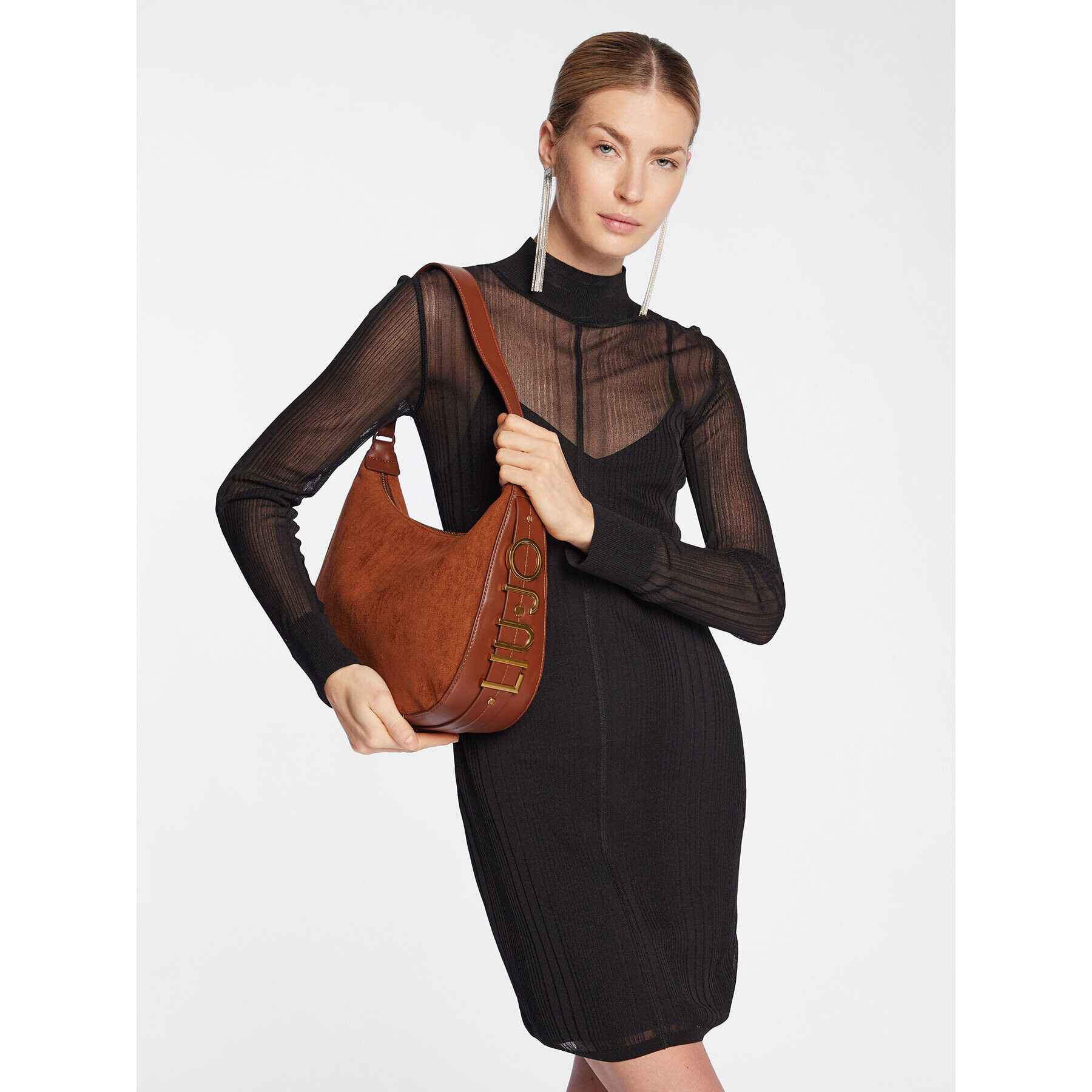 Liu Jo Дамска чанта M Hobo AA3178 E0468 Кафяв - Pepit.bg