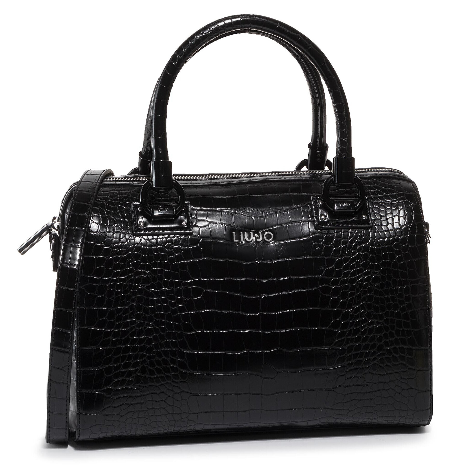 Liu Jo Дамска чанта M Satchel AA0024 E0084 Черен - Pepit.bg