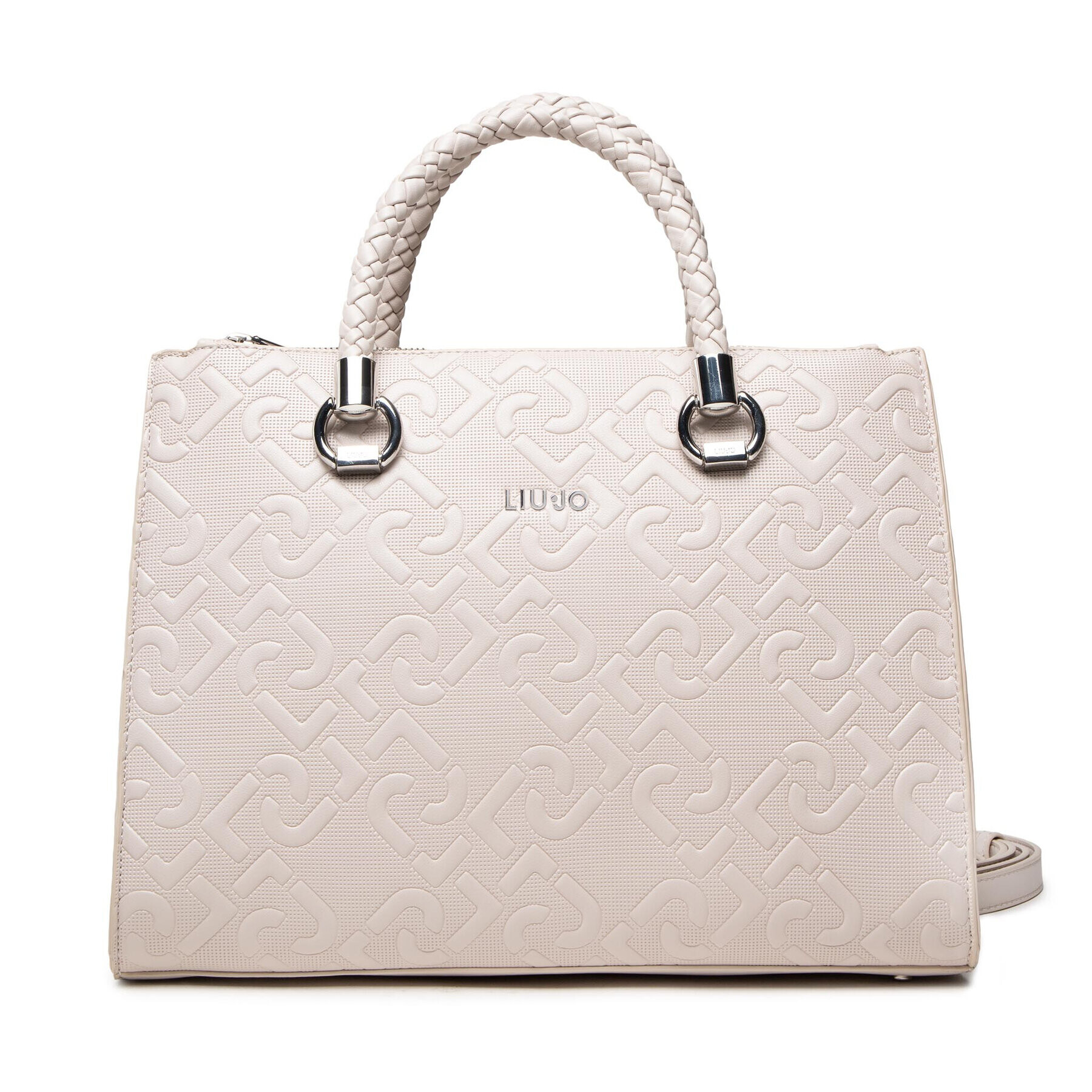 Liu Jo Дамска чанта M Satchel Double AA2075 E0040 Бежов - Pepit.bg