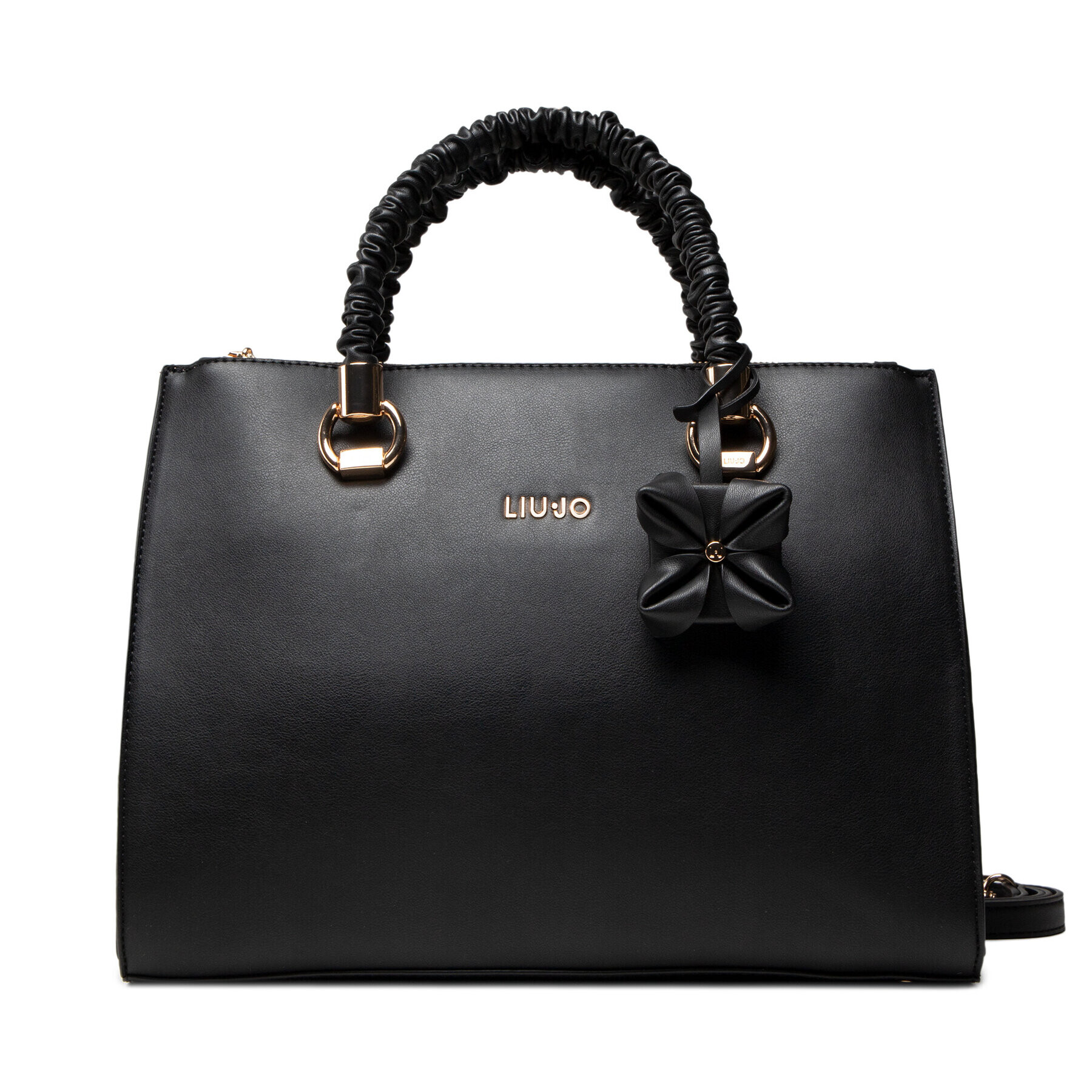 Liu Jo Дамска чанта M Satchel Double NF1004 E0040 Черен - Pepit.bg