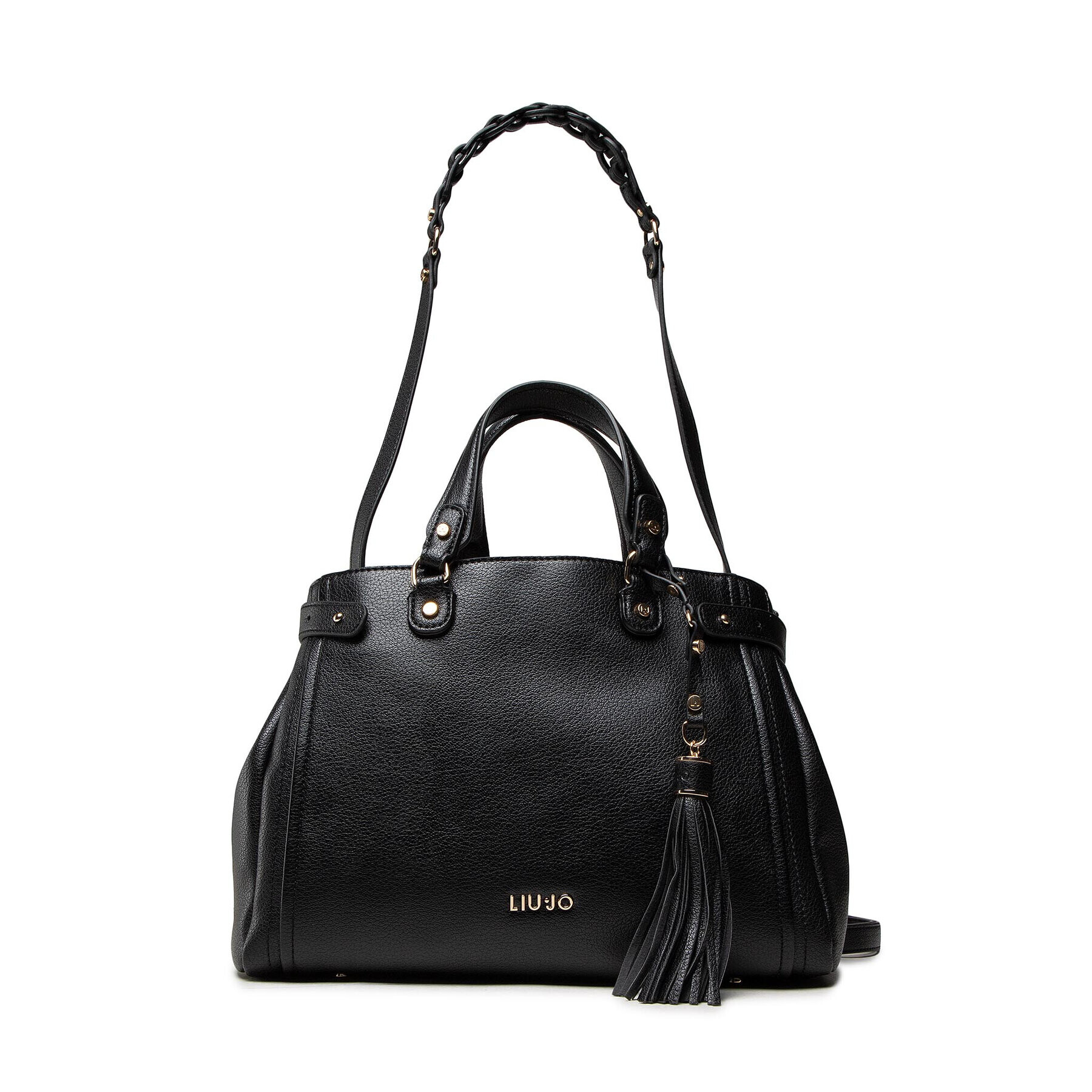 Liu Jo Дамска чанта M Satchel NF1105 E0031 Черен - Pepit.bg