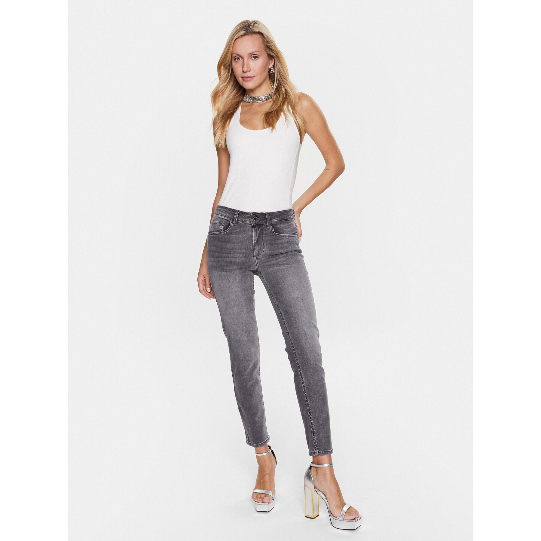 Liu Jo Дънки UA3035 D4615 Сив Skinny Fit - Pepit.bg