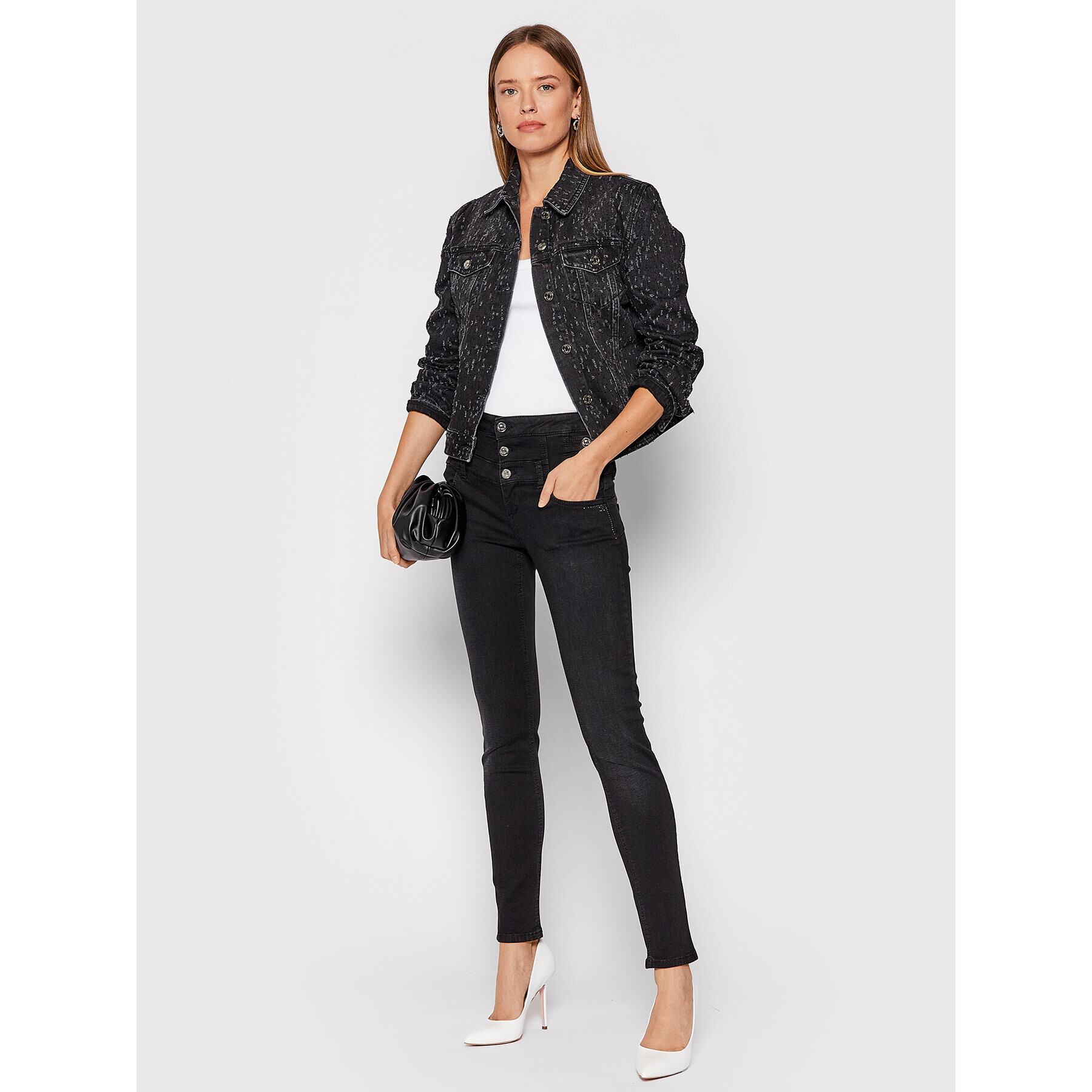 Liu Jo Дънки UF1014 D4614 Черен Slim Fit - Pepit.bg