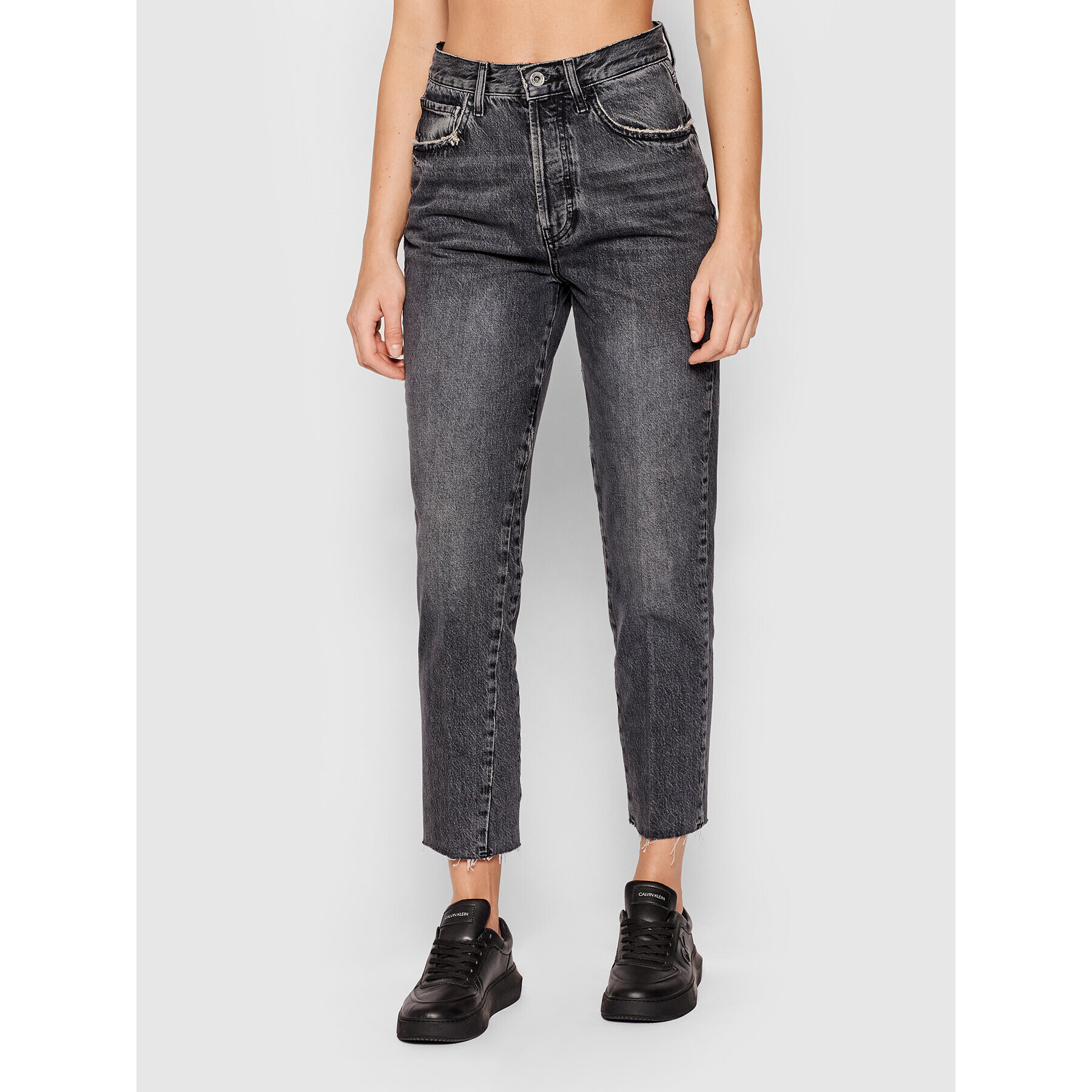 Liu Jo Дънки UF1084 D4265 Черен Mom Fit - Pepit.bg