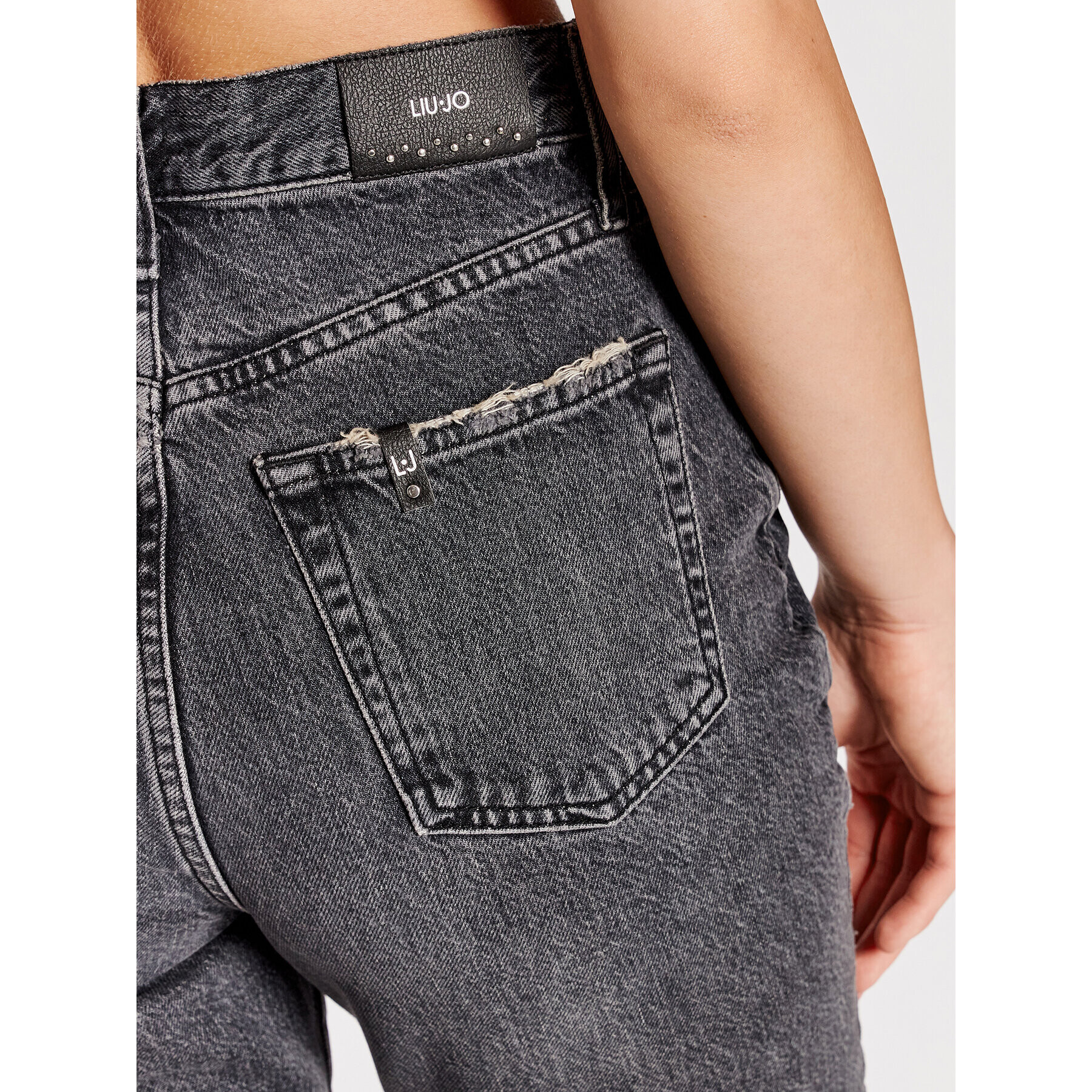 Liu Jo Дънки UF1084 D4265 Черен Mom Fit - Pepit.bg