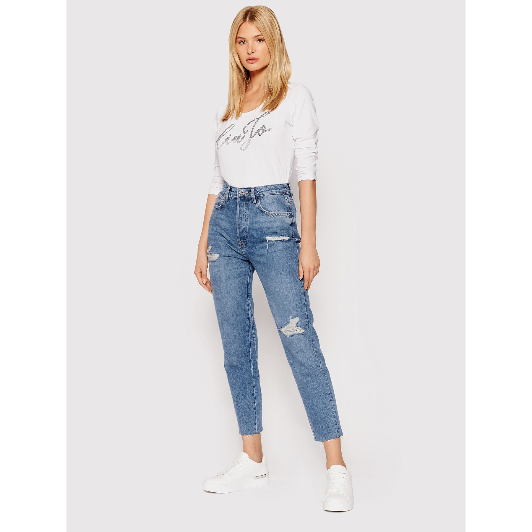 Liu Jo Дънки UF1084 D4265 Син Mom Fit - Pepit.bg